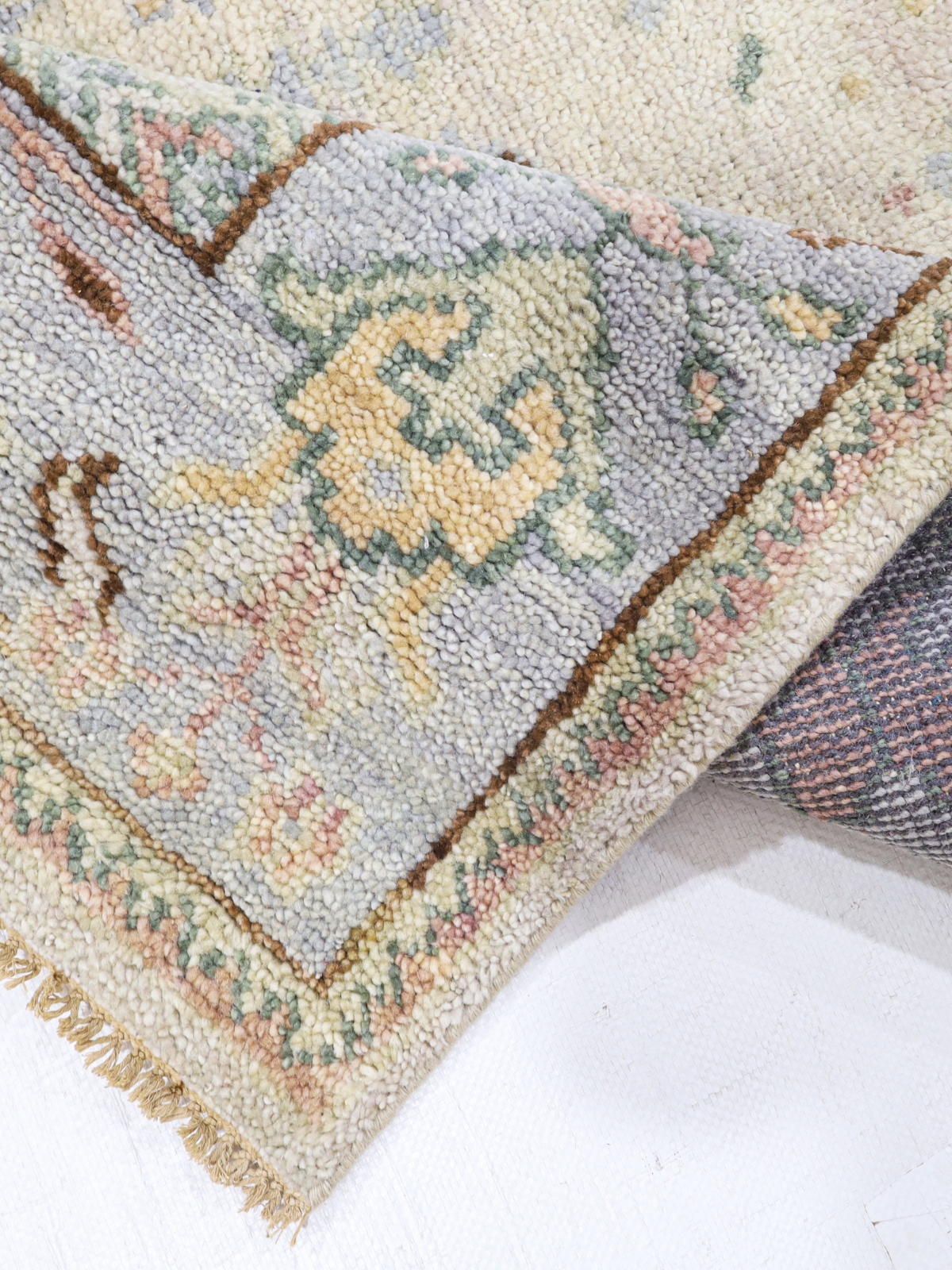Persian Garden Wool Rug - Ivory & Rose