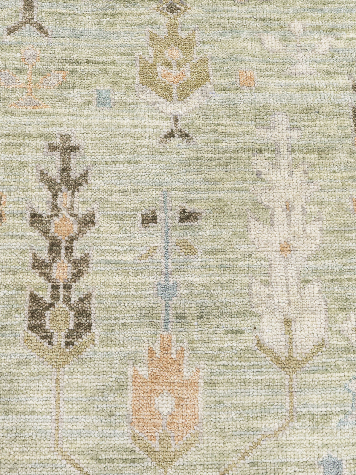 Persian Garden Wool Rug - Sage & Terracotta