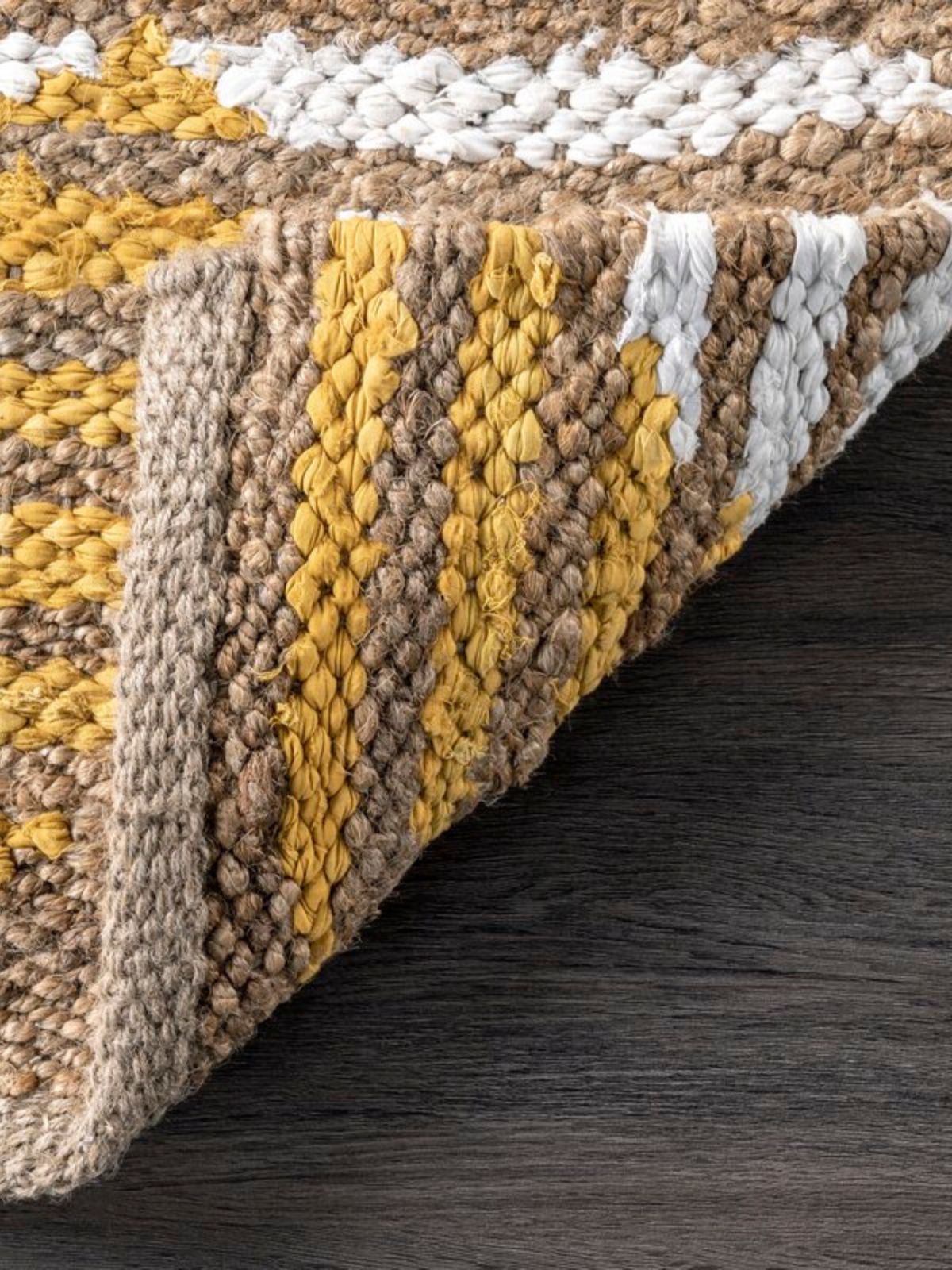 Nairobi striped braided rug-Yellow_3