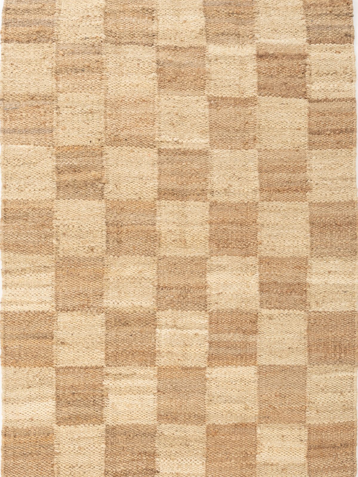 Natural Checkered Jute Rug_1