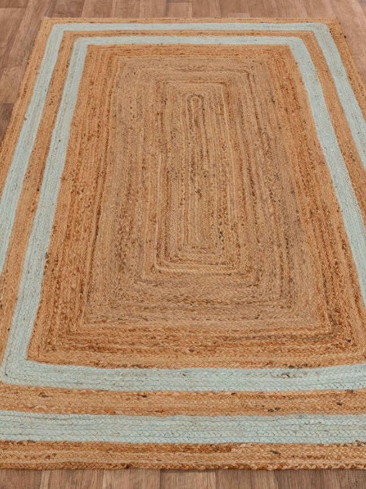 Niamey double border jute braided area rug-Mint_3