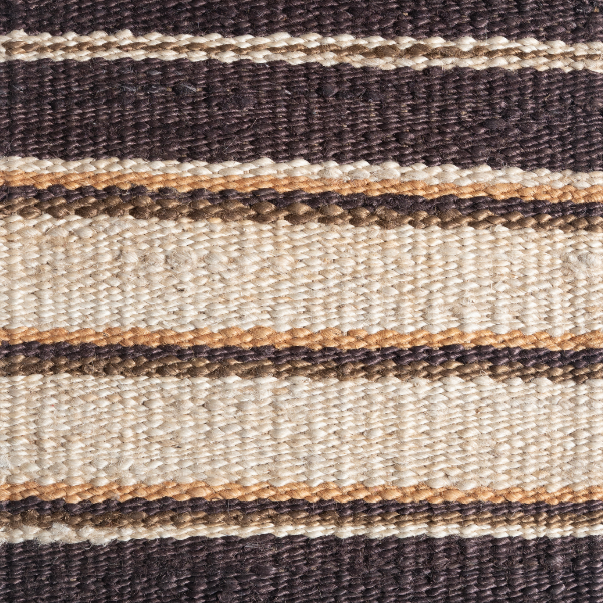 Root & Ridge : Sand Drift geometric jute rug in neutral tones