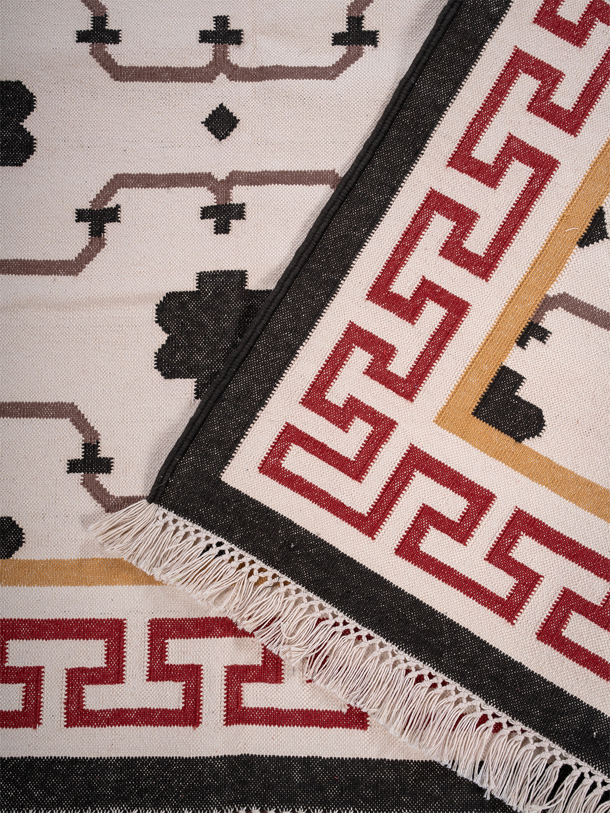 Keyed Rajput Heritage Rug - Scarlet