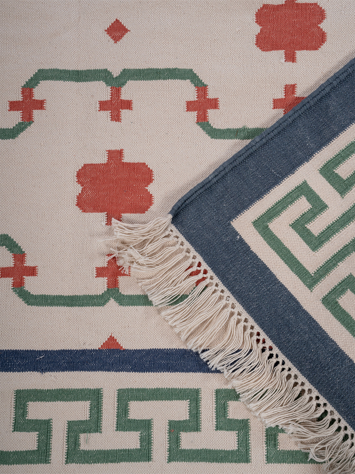 Keyed Rajput Heritage Rug - Navy