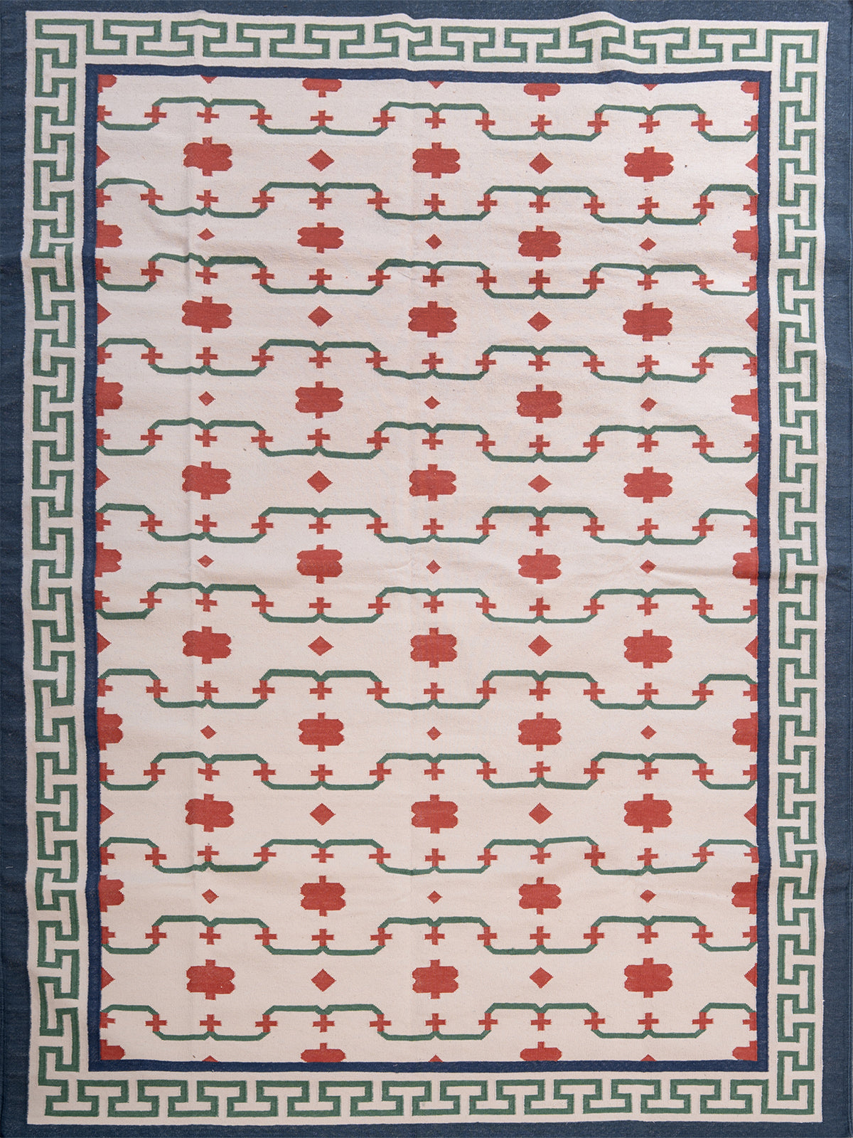 Keyed Rajput Heritage Rug - Navy