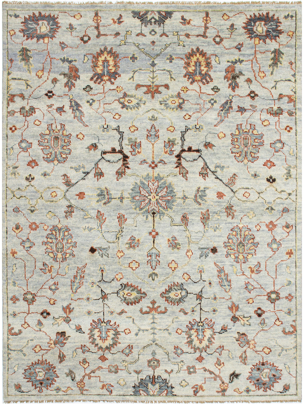 The Royal Floral – Ice Blue & Rust