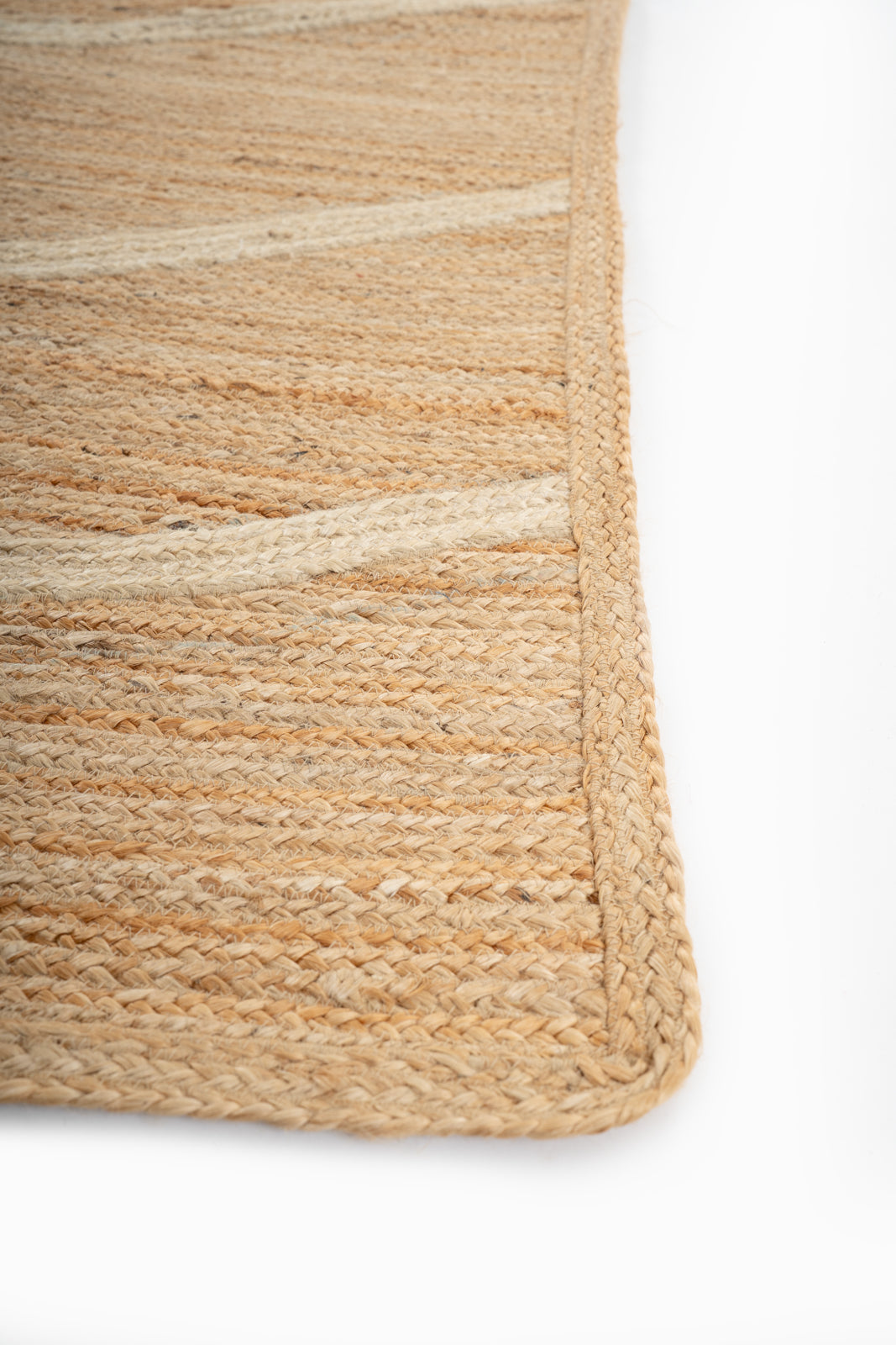 Addis wave jute area jute rug - jute runner laid in a hallway view