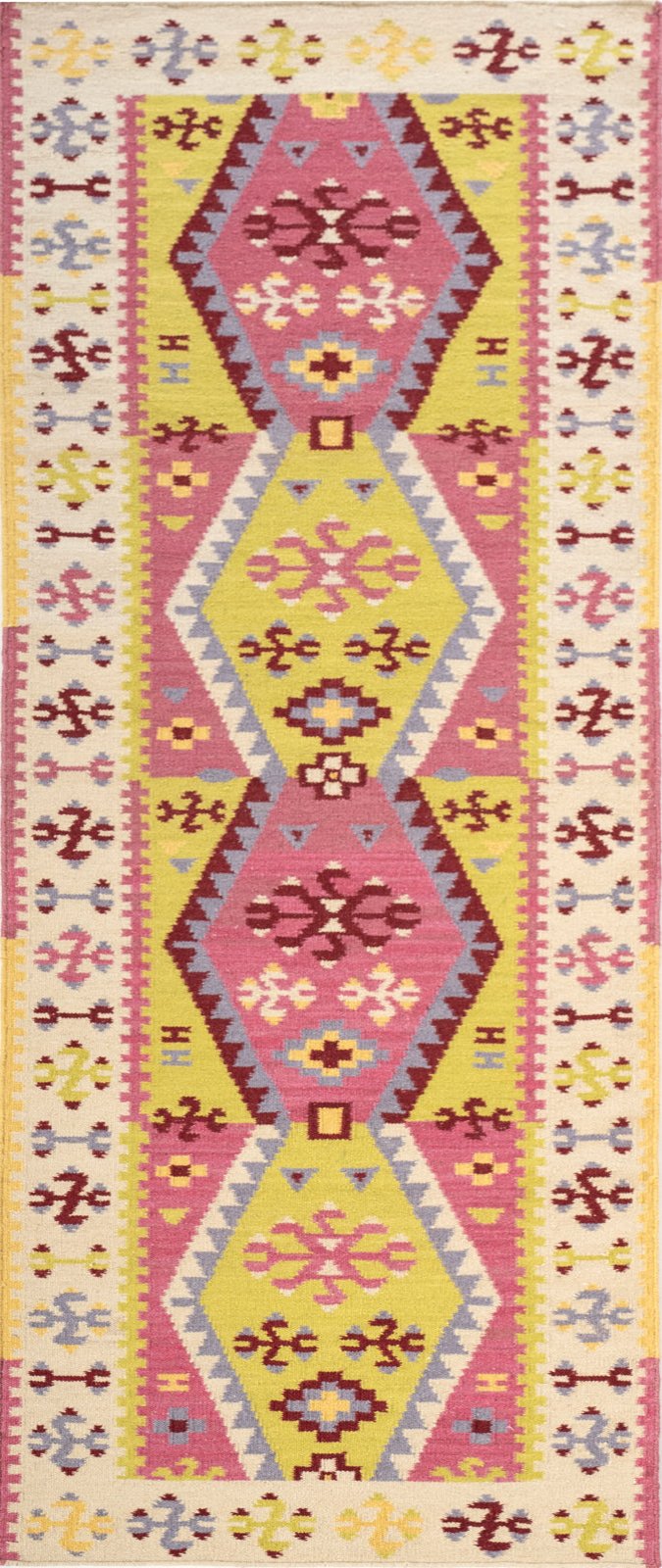 Alwar Blossom Wool Runner in wool