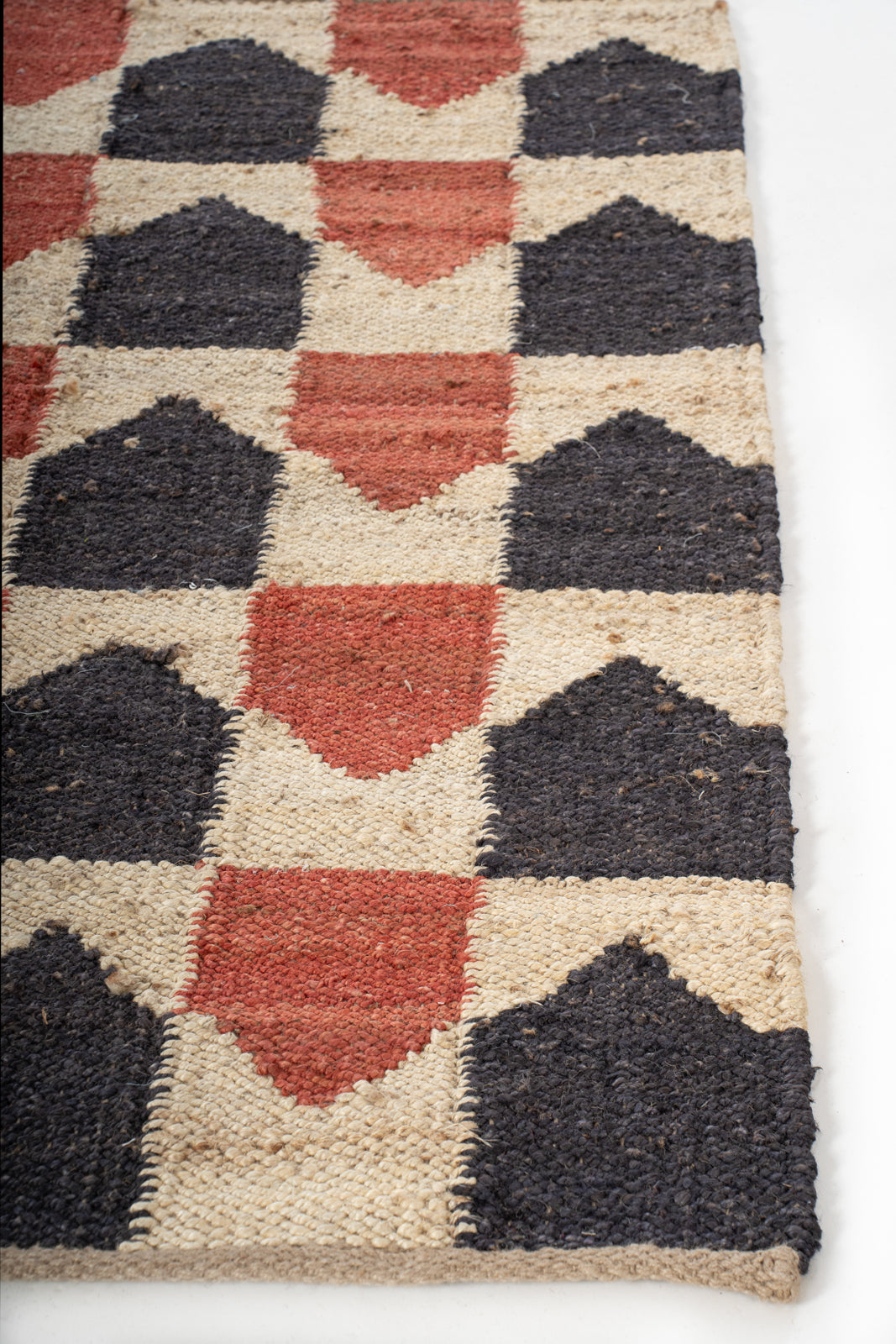 Amber Citadel Jute Rug jute rug styled in a living room interior