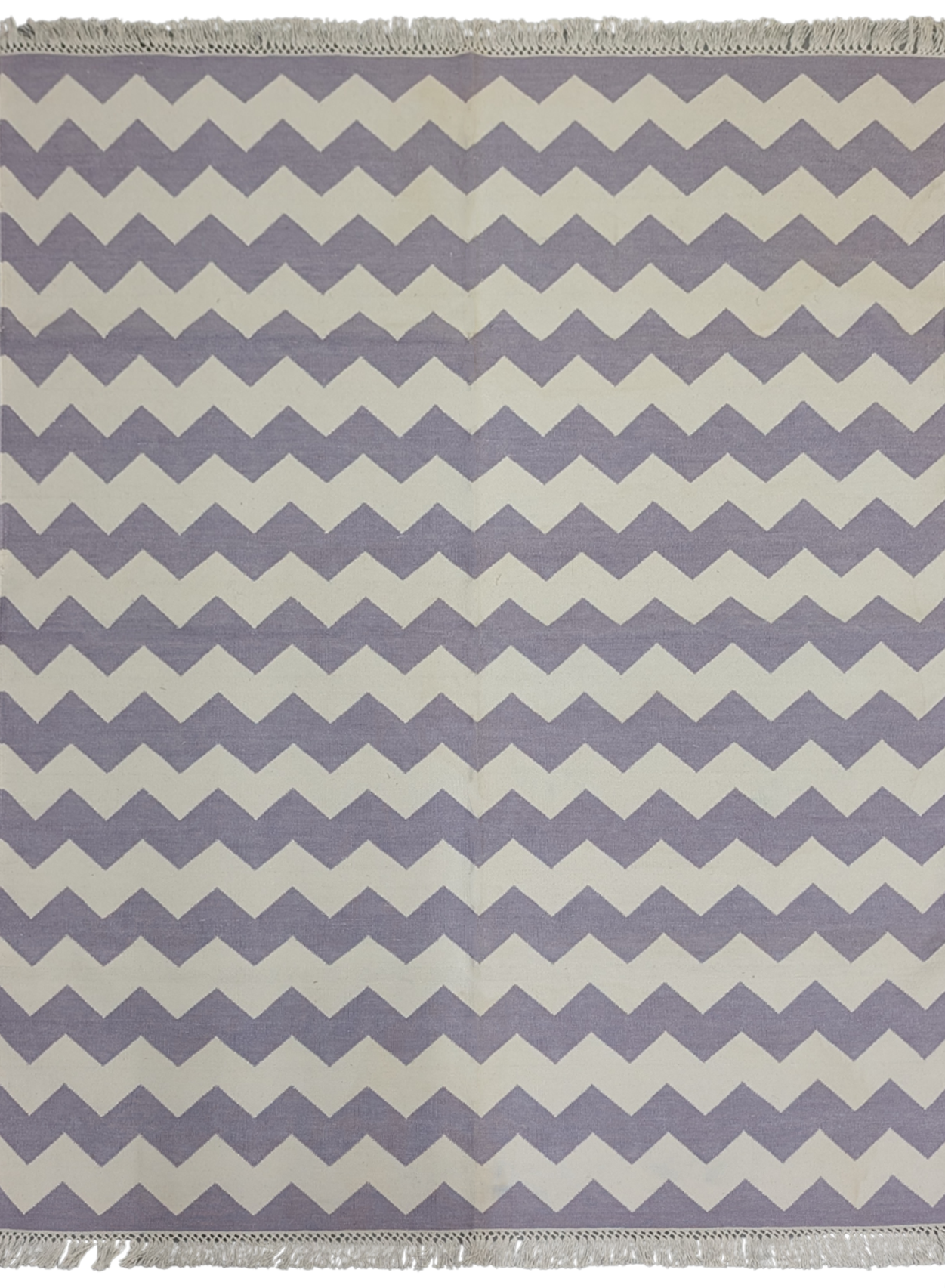 Amethyst Zigzag Cotton Rug-Purple cotton rug in pink tones