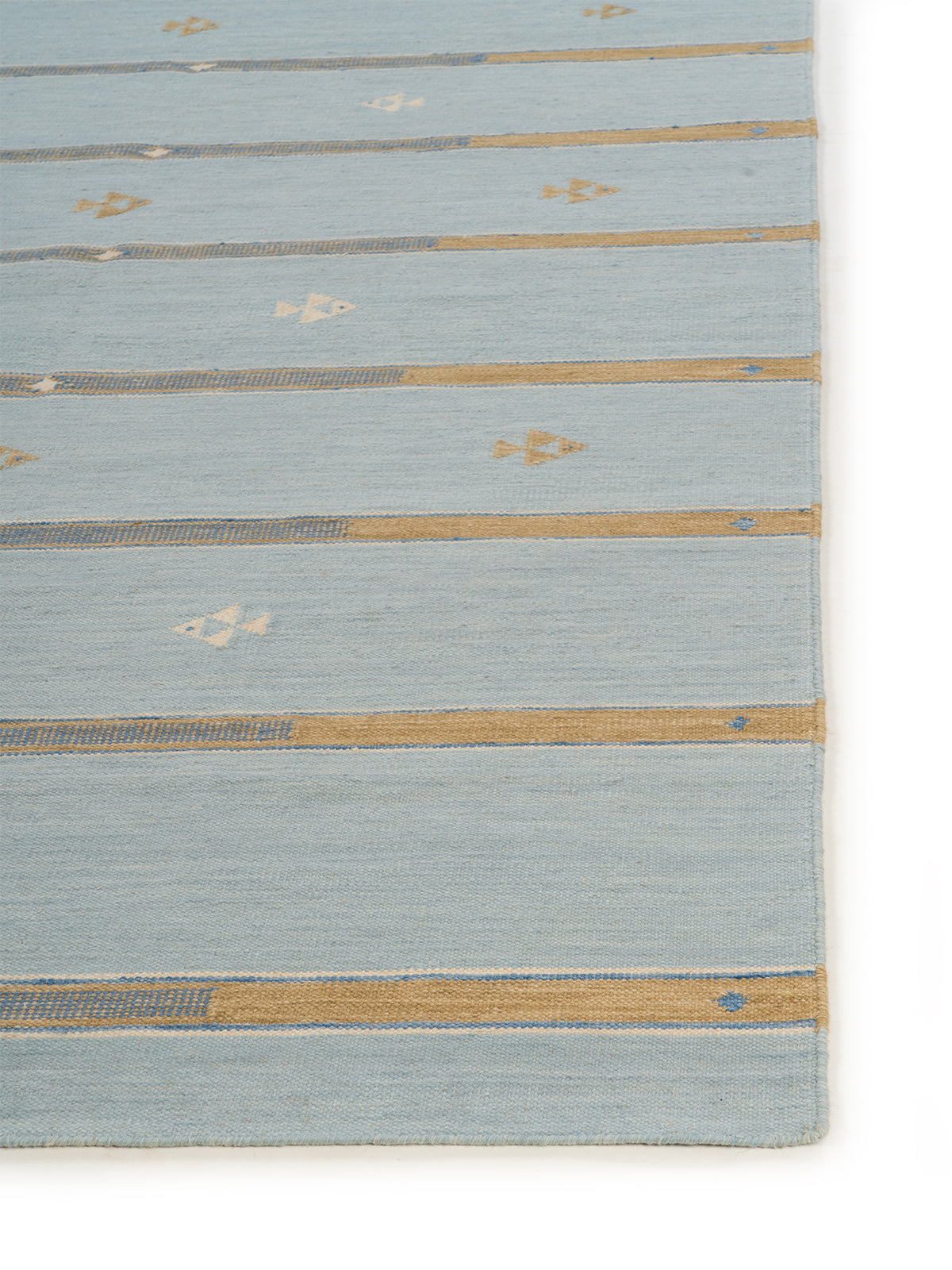 Aqua Shoal Wool Rug - additional product view showing the wool rug