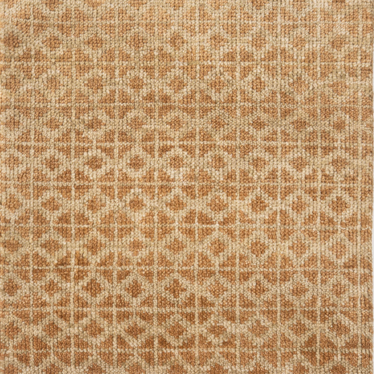 Artisan's Trace : Sandstone Relief wool rug in neutral tones, overhead view