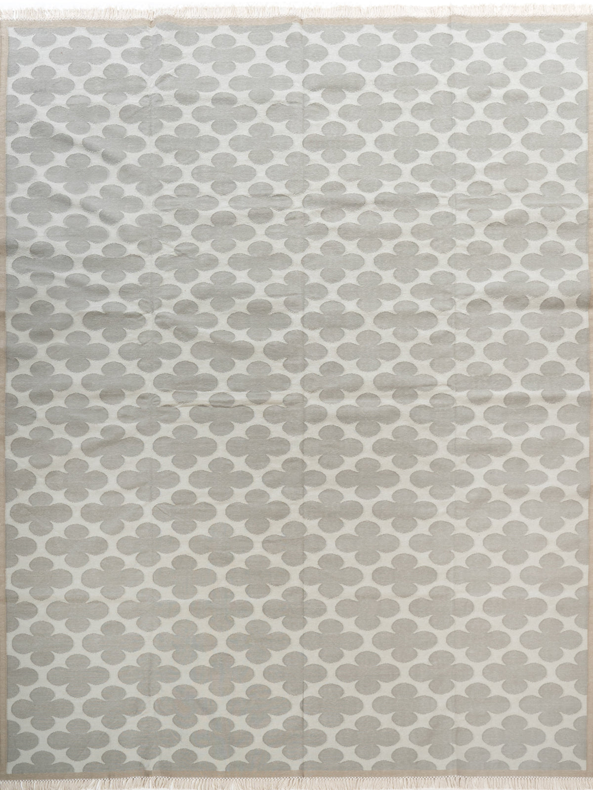 Ash Bloom Flatweave Rug cotton rug in grey tones