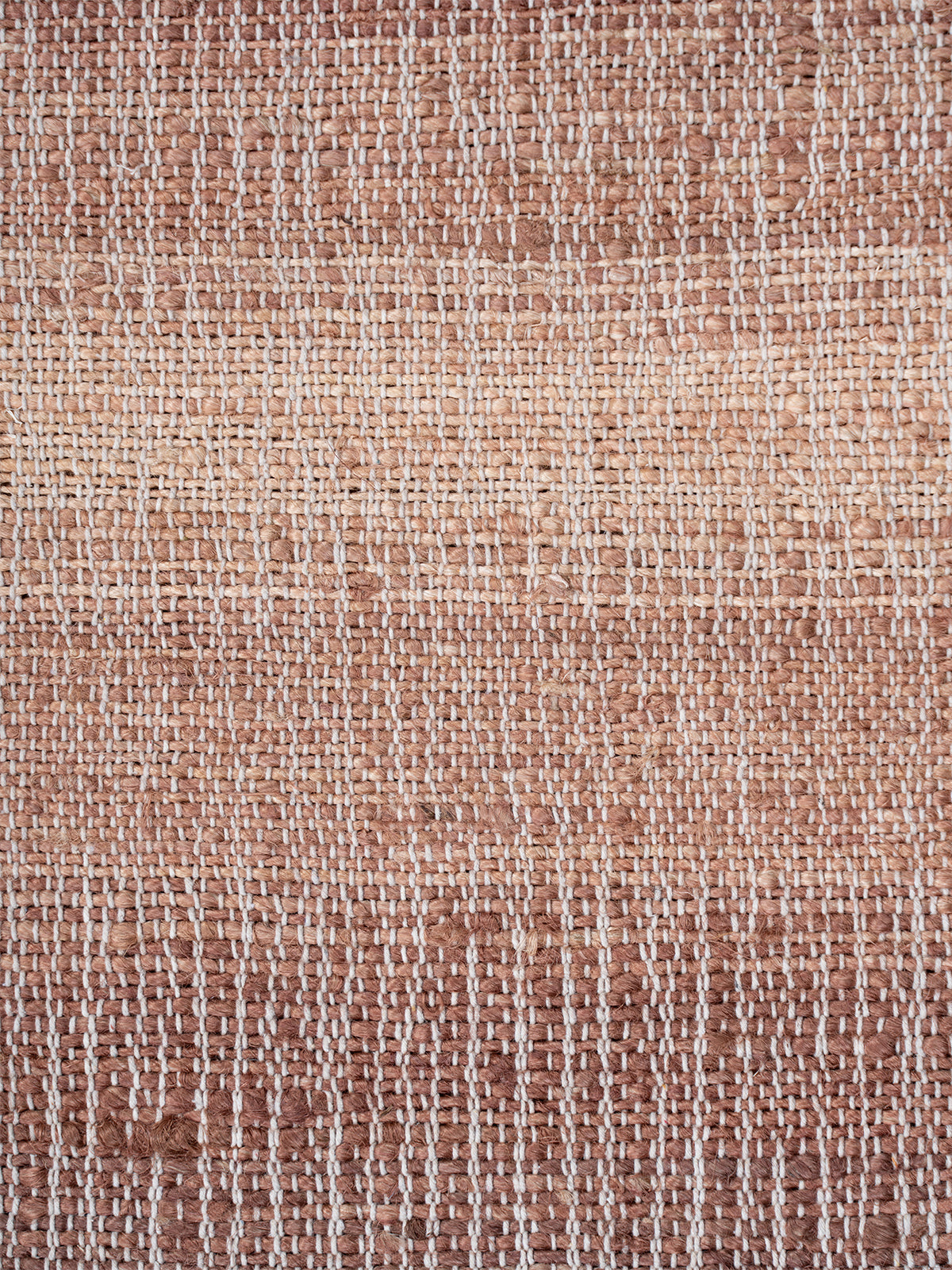 Aurora Cotton Jute Rug-Brown close-up weave detail showing the cotton-jute surface