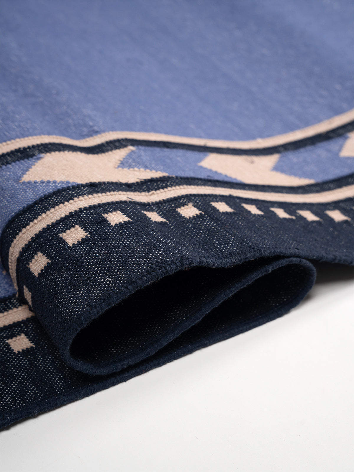 Sage Moor Runner close-up showing the cotton weave and stripes surface