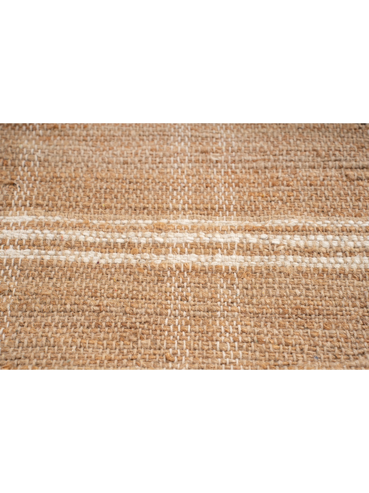 Benin striped Hemp area rug - additional product view showing the hemp rug