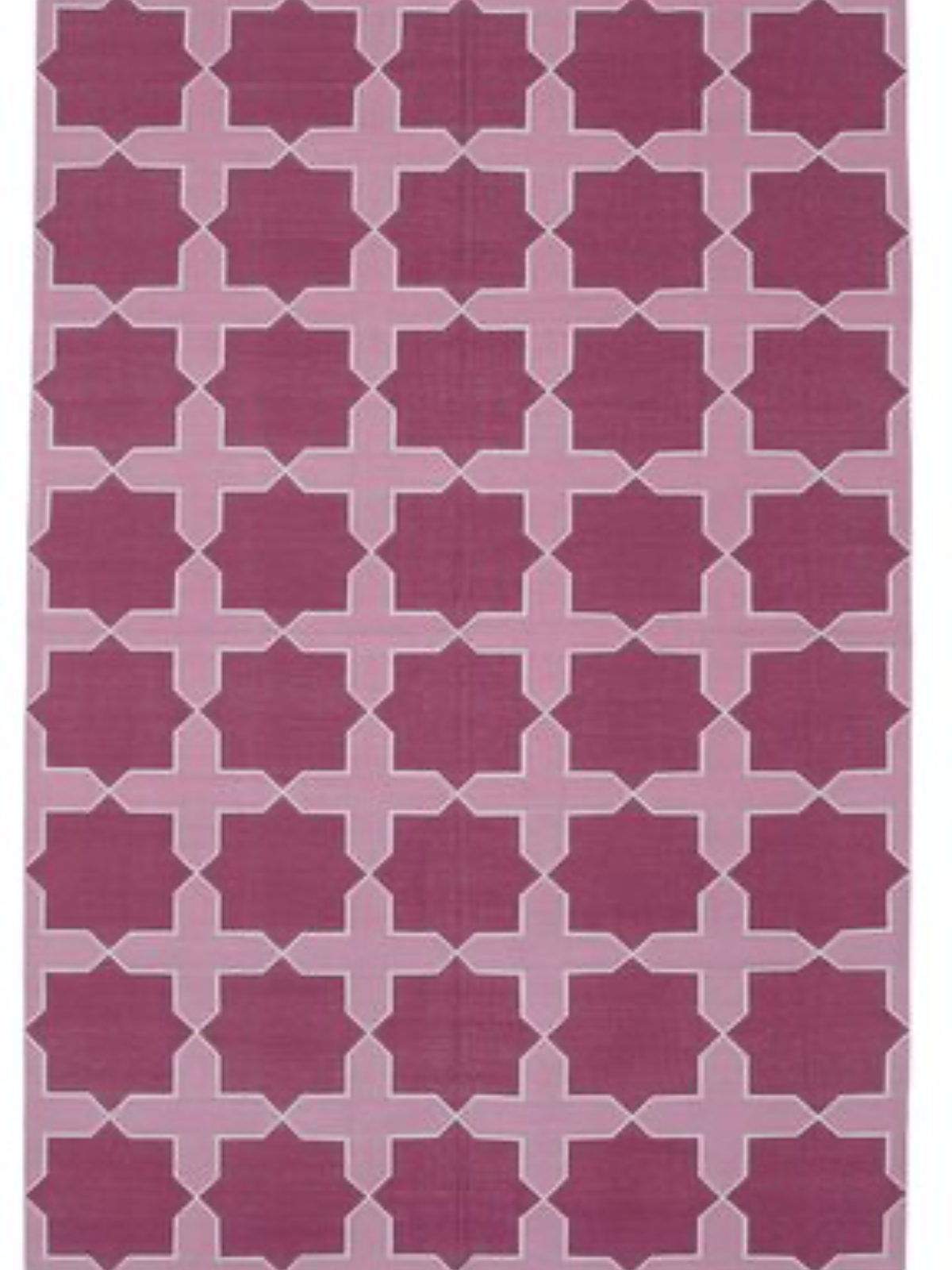 Berry Mosaic Flatweave Rug cotton rug in red tones