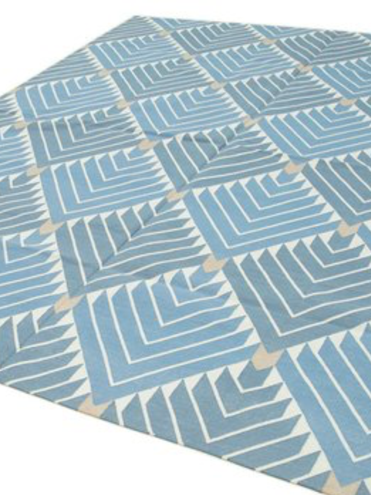 Blue Horizon Arrow Rug cotton rug styled in a living room interior