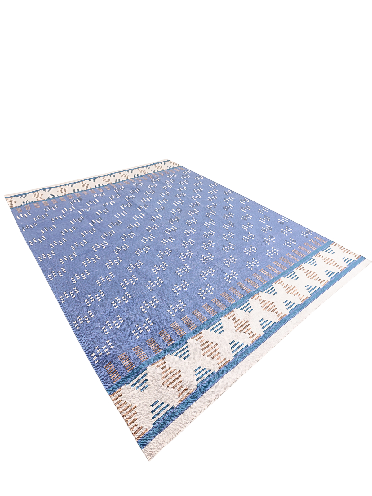 Bluecroft Cotton Flatweave Rug - texture detail showing cotton surface
