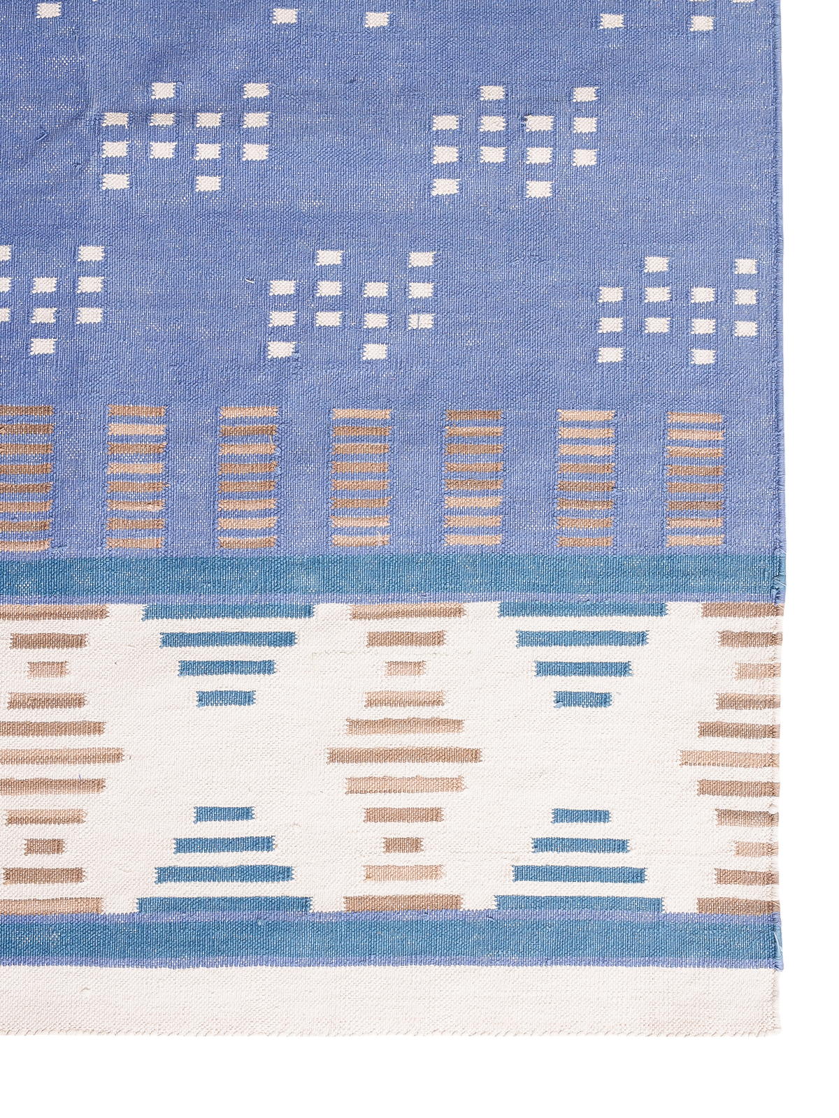 Bluecroft Cotton Flatweave Rug cotton rug styled in a living room interior