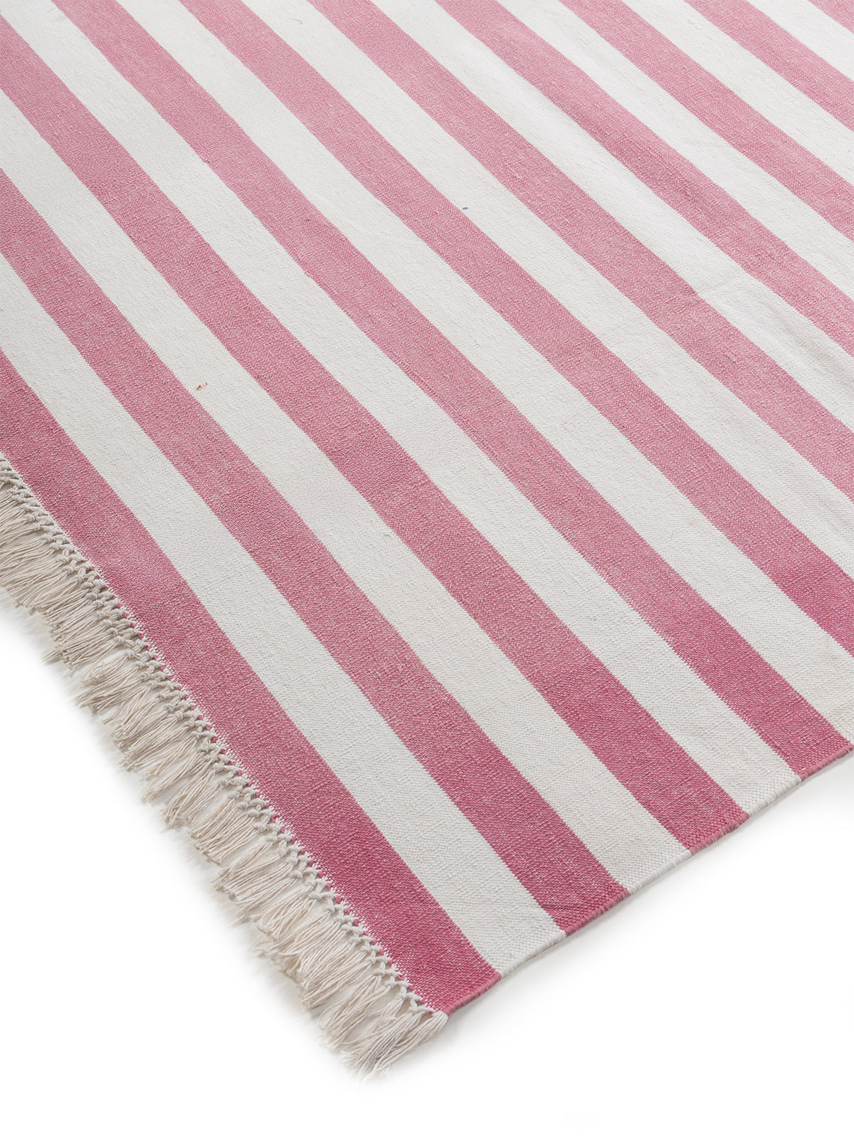 Blush Coast close-up showing the cotton weave and striped pattern