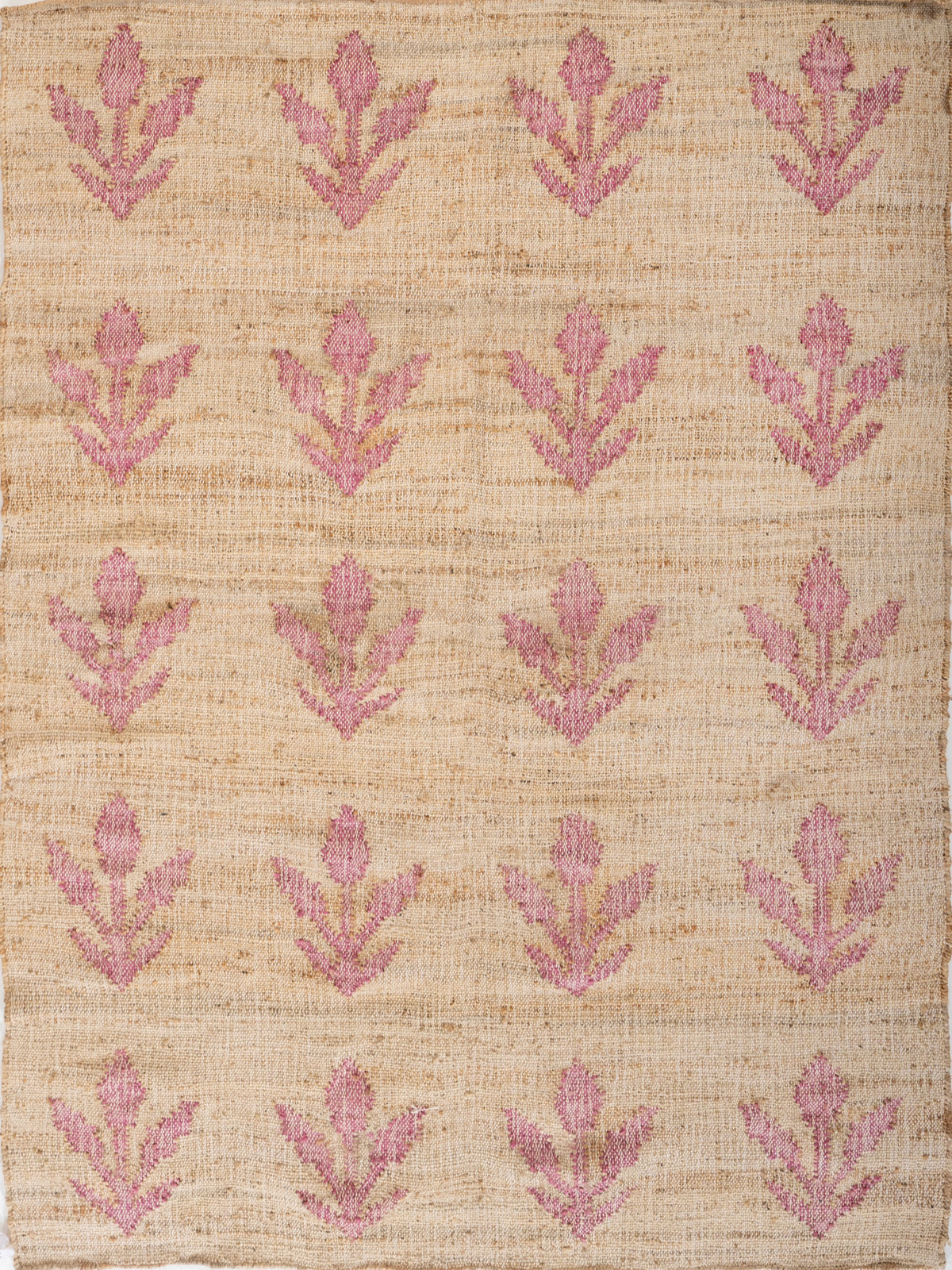 Blush Garden Jute Rug jute rug in pink tones