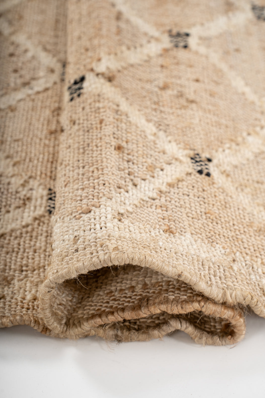 Cairo Artisanal Jute-Cotton Runner - cotton-jute runner laid in a hallway view