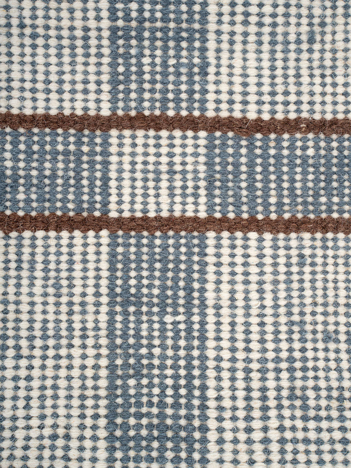 Calm Check Handwoven Wool Rug - additional product view showing the wool rug