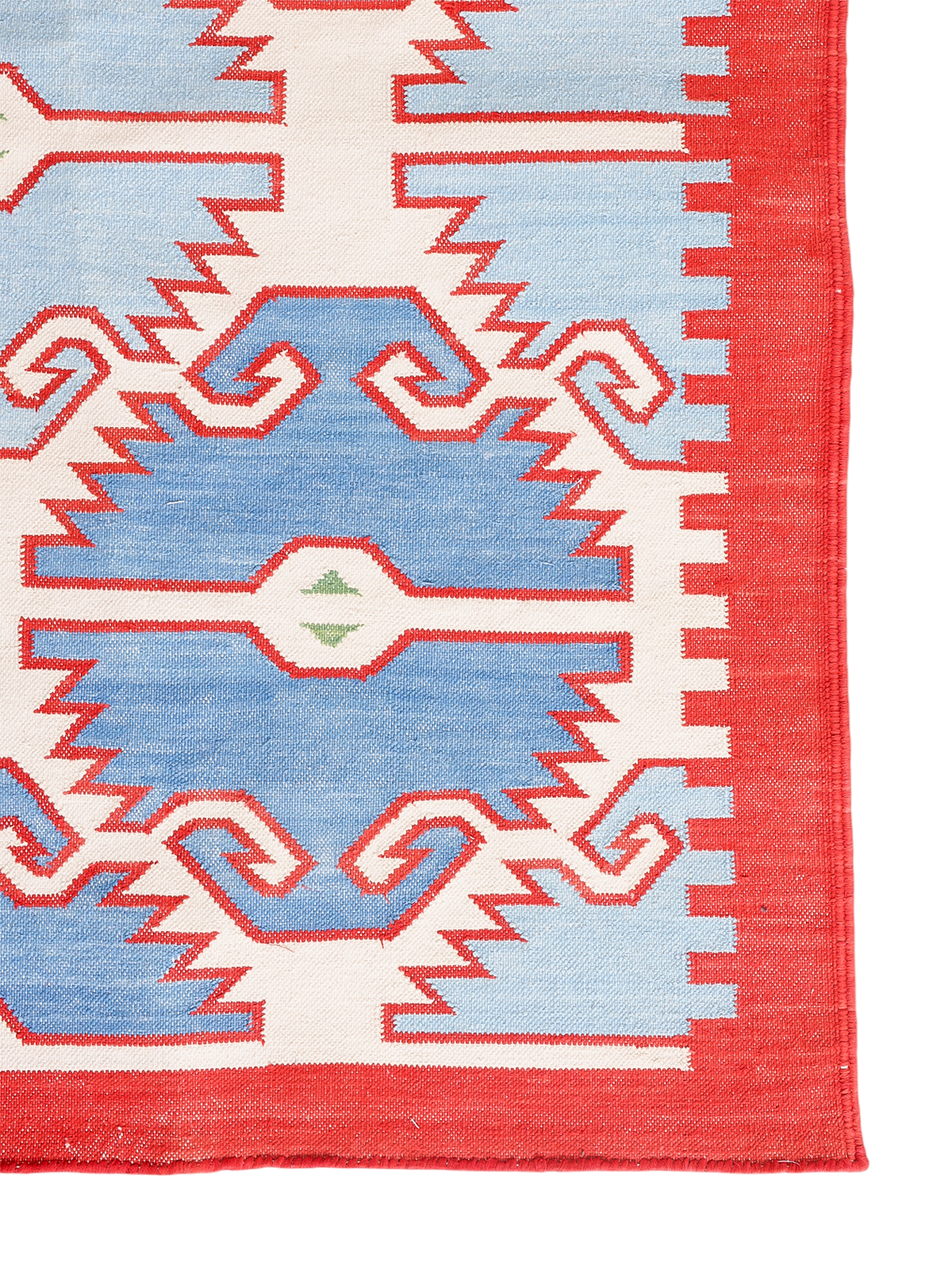 Coral Crest Cotton Flatweave Rug cotton rug styled in a living room interior