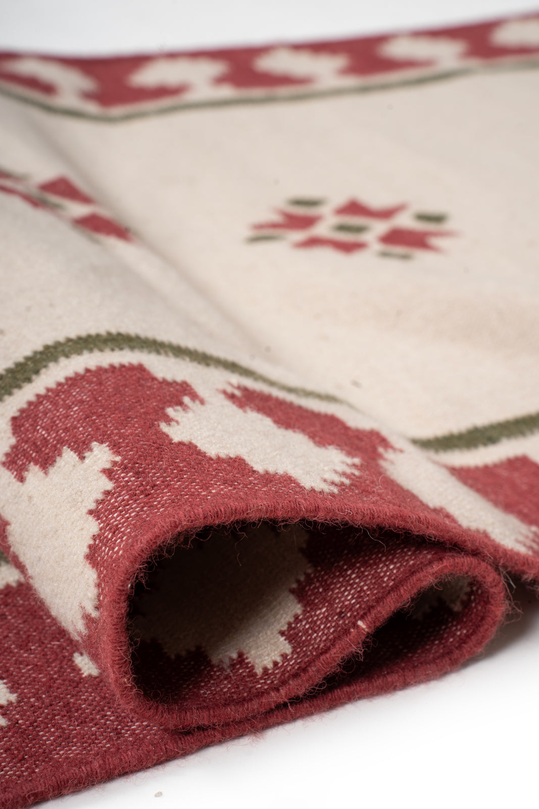 Crimson Crossroads - additional product view showing the wool rug