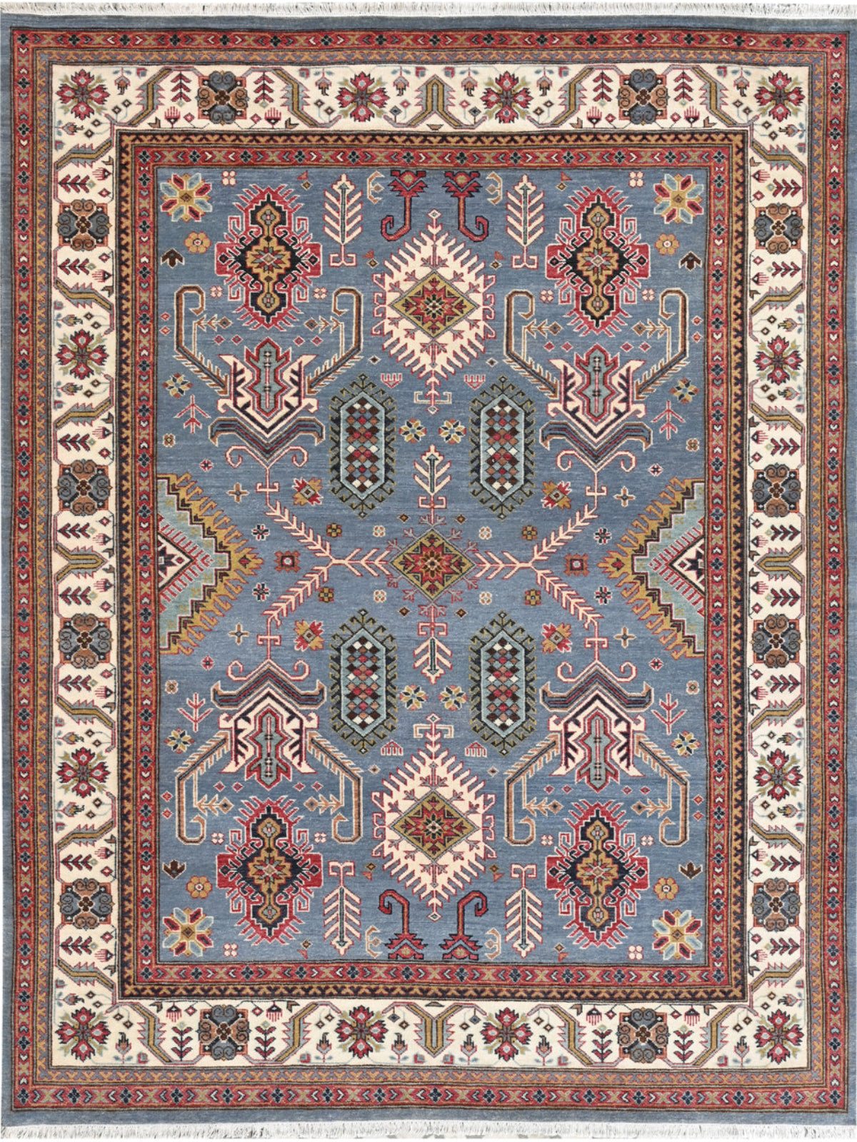 Darbar Zara nz wool rug in red tones