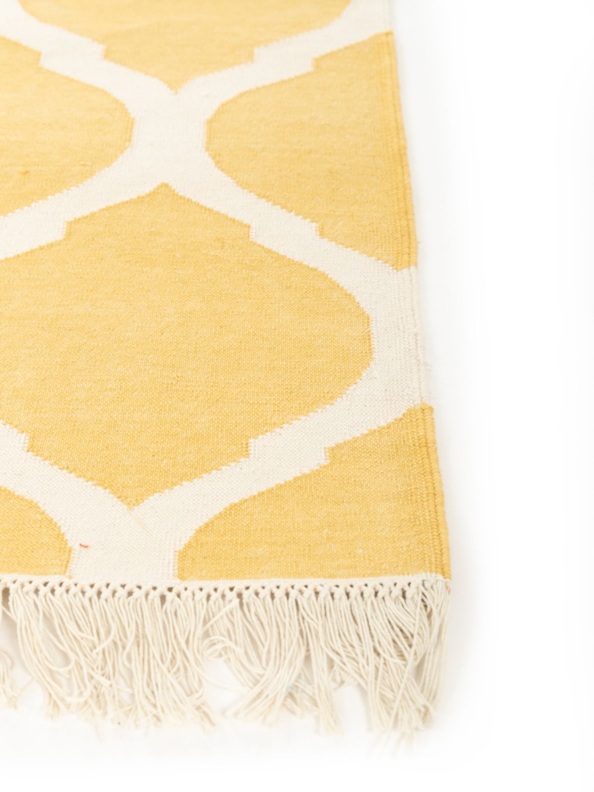 Dream Ogee Rug-Yellow - additional product view showing the wool rug