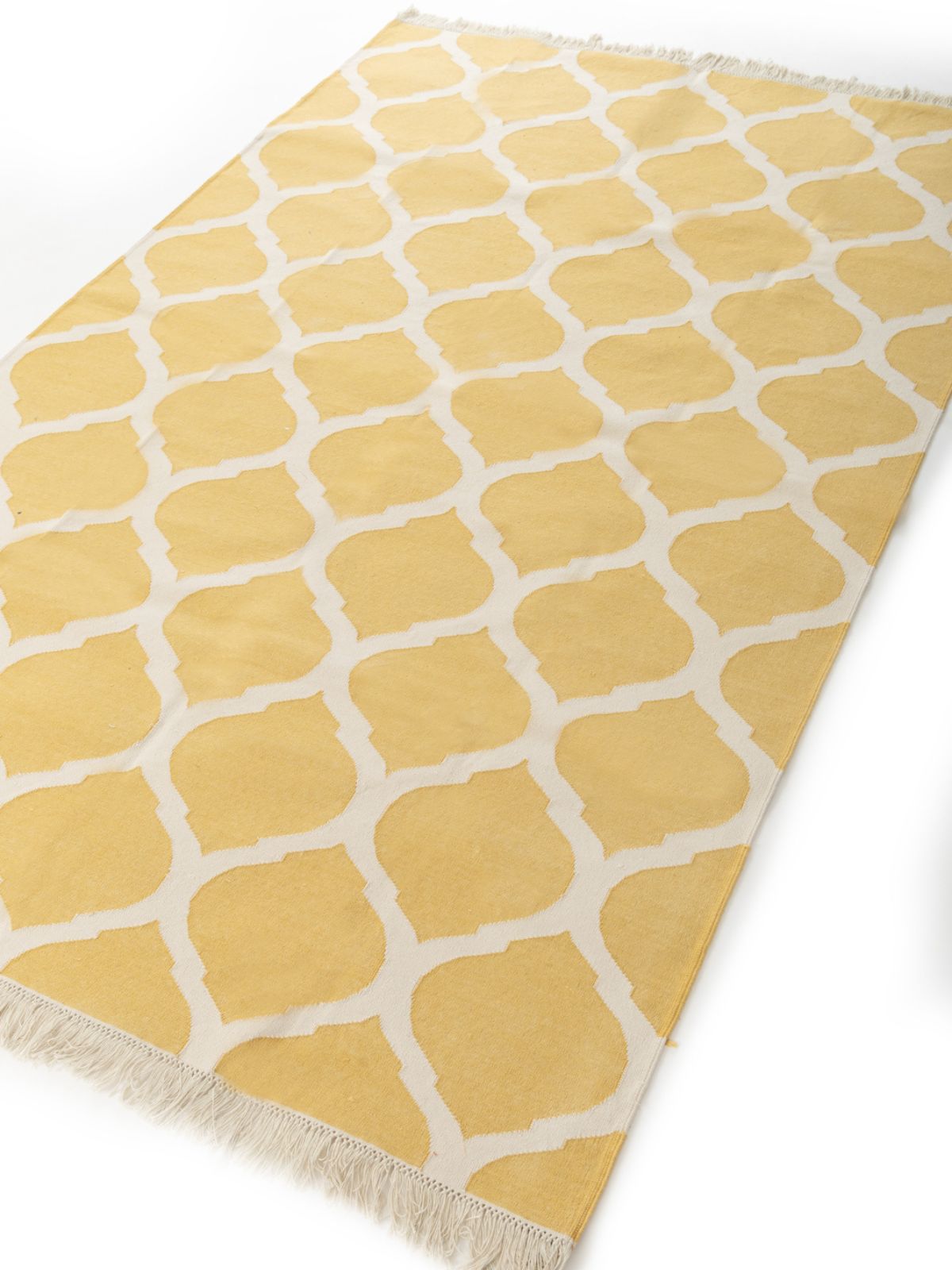 Dream Ogee Rug-Yellow - additional product view showing the wool rug