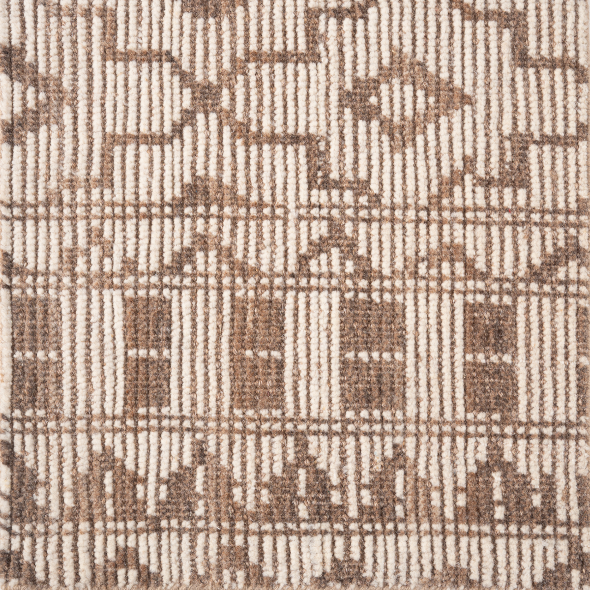 Earth Glyphs : Coptic Sands-Beige wool rug in neutral tones, overhead view