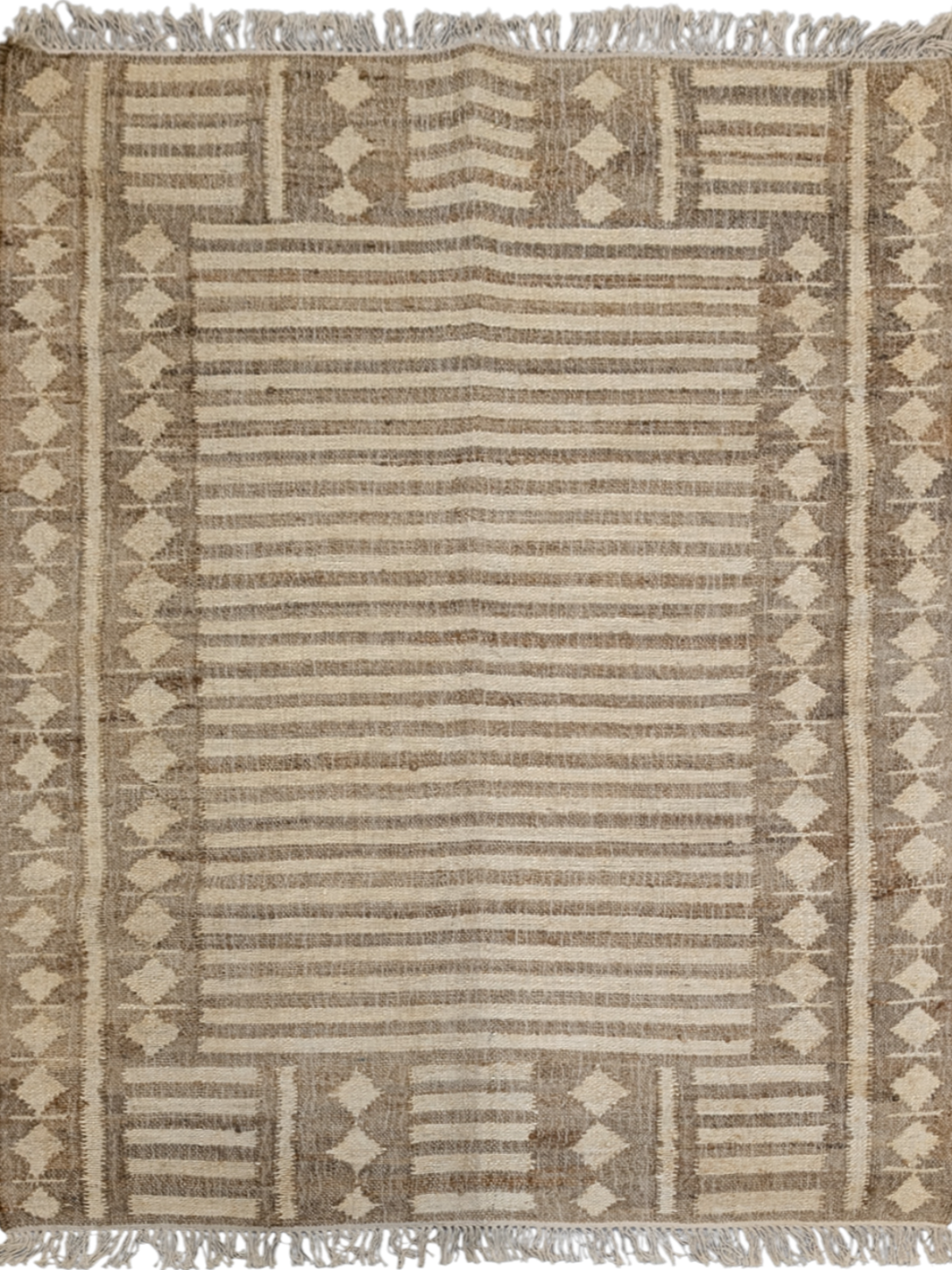 Earthen Echoes cotton rug in brown tones