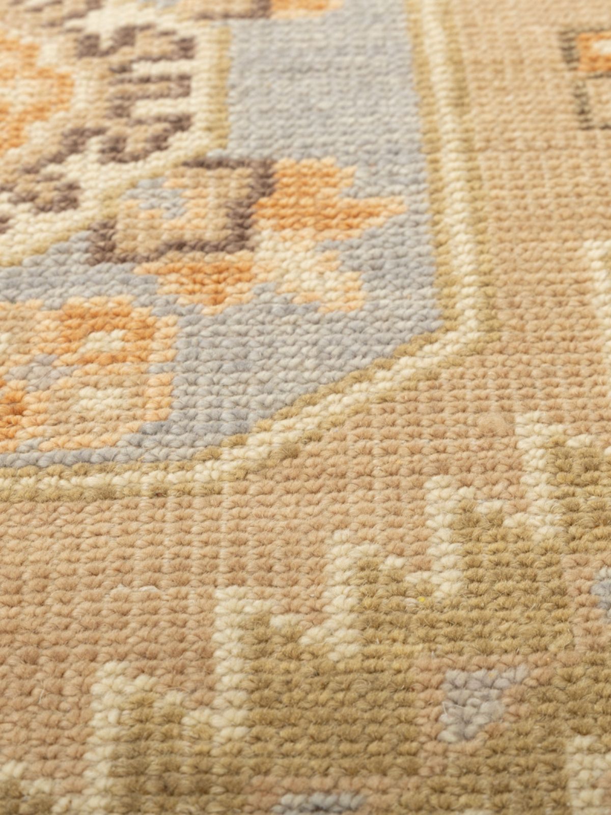 Earthy Mirage Oushak Rug - additional product view showing the wool rug