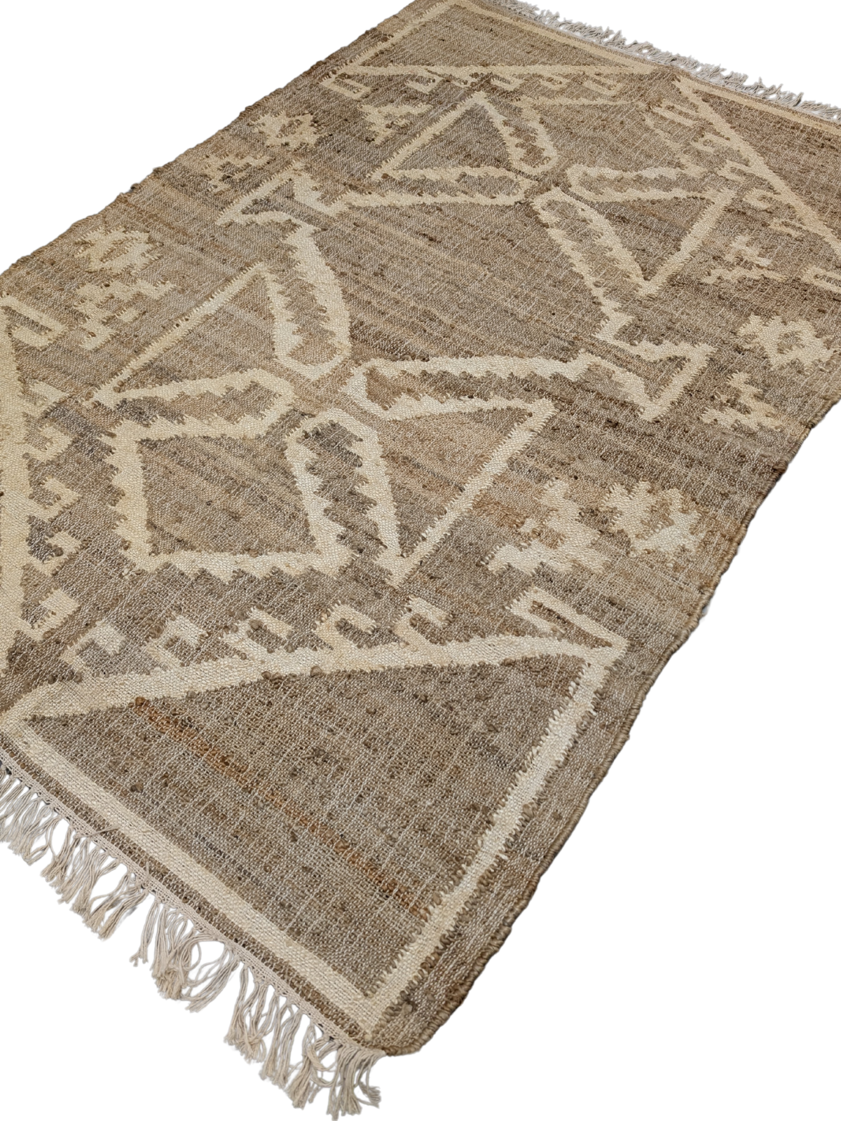 Echoes of the Past cotton rug styled in a living room interior