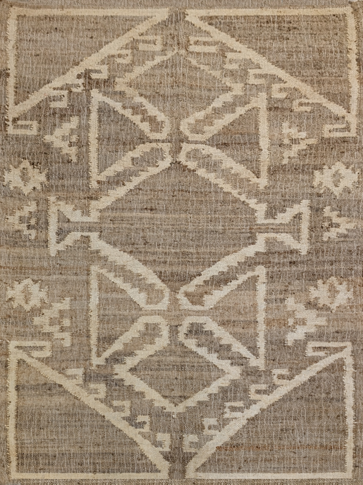 Echoes of the Past cotton rug in multicoloured tones