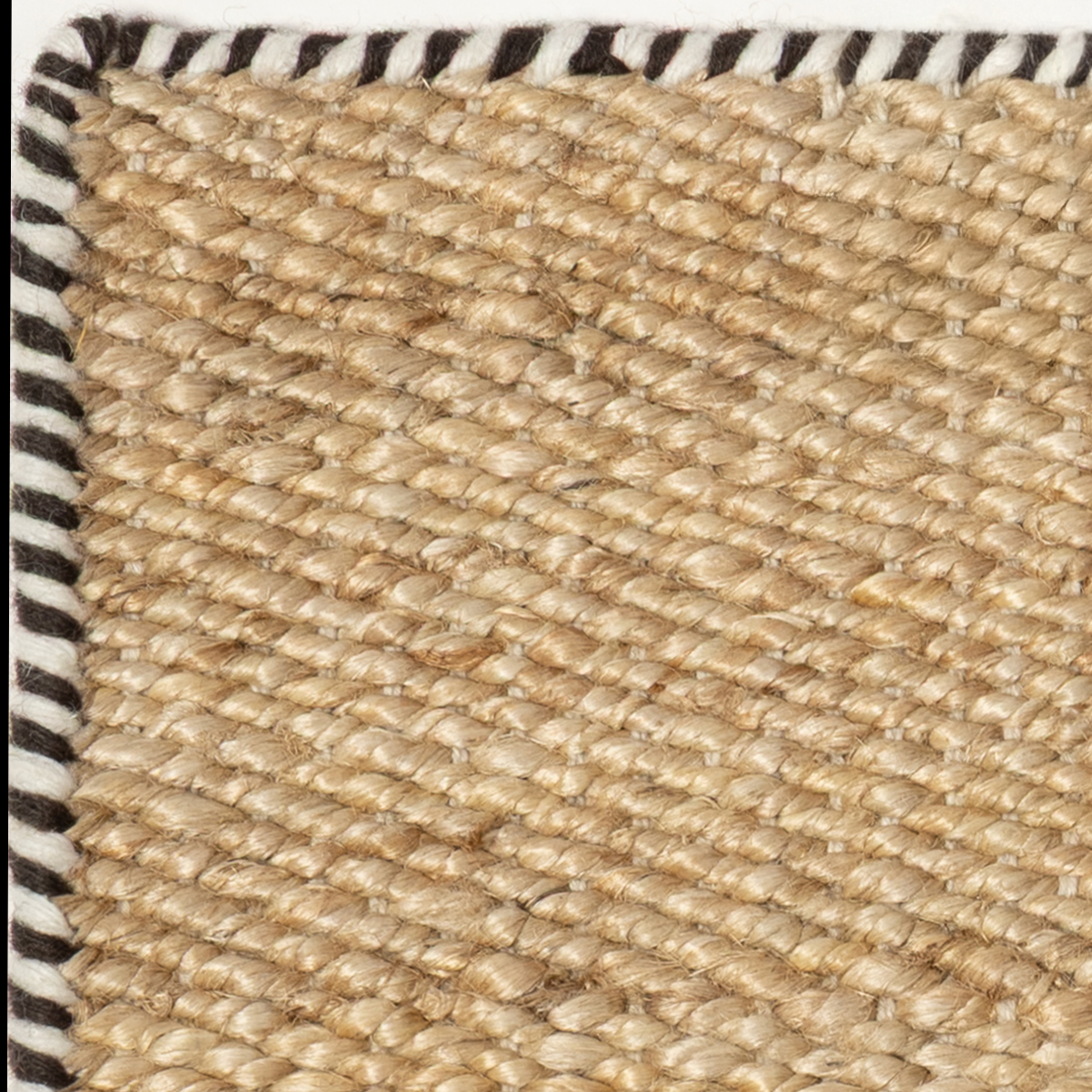 Edge - Monochrome Grain close-up showing the jute weave and surface texture