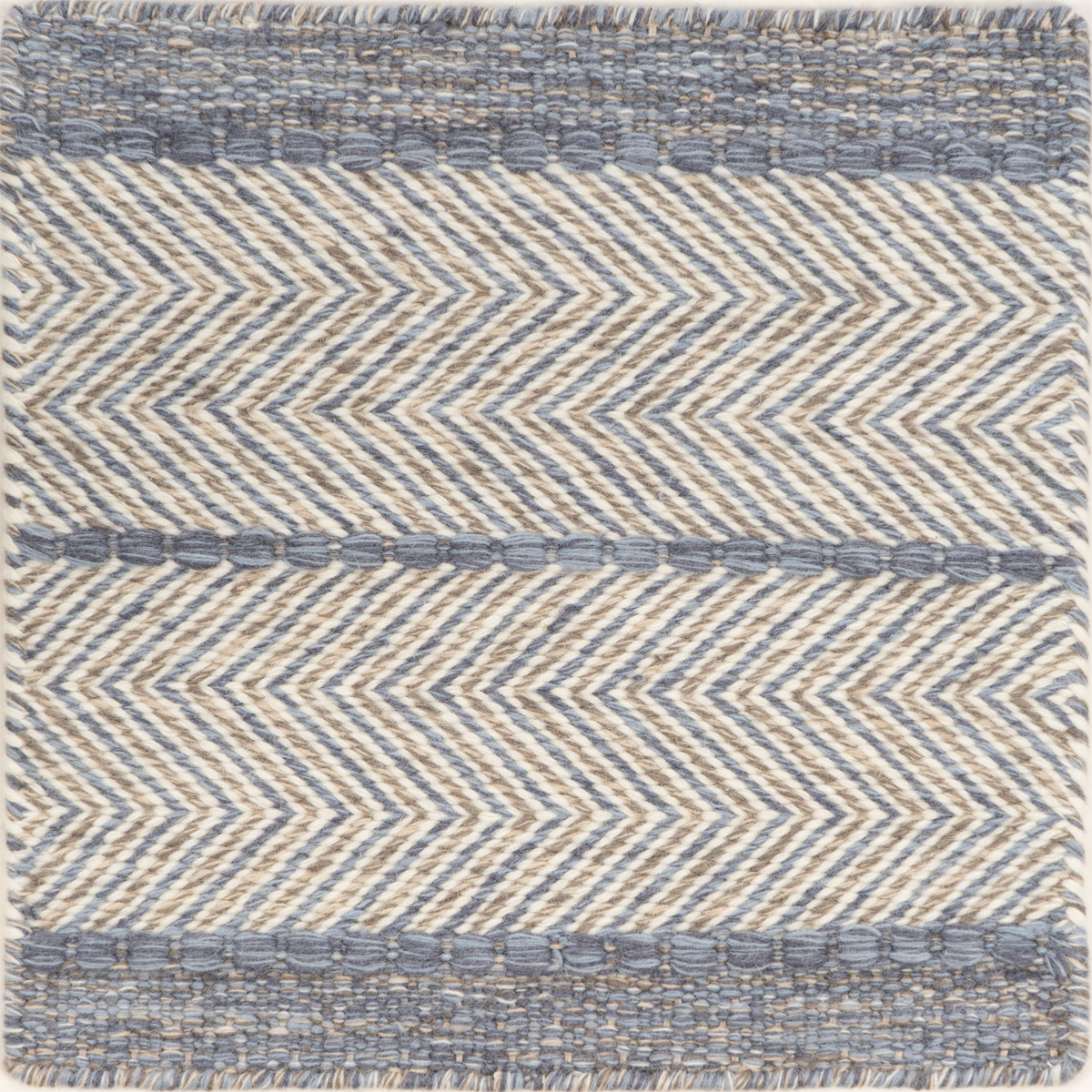 Eira : Sky Fade wool rug in blue tones