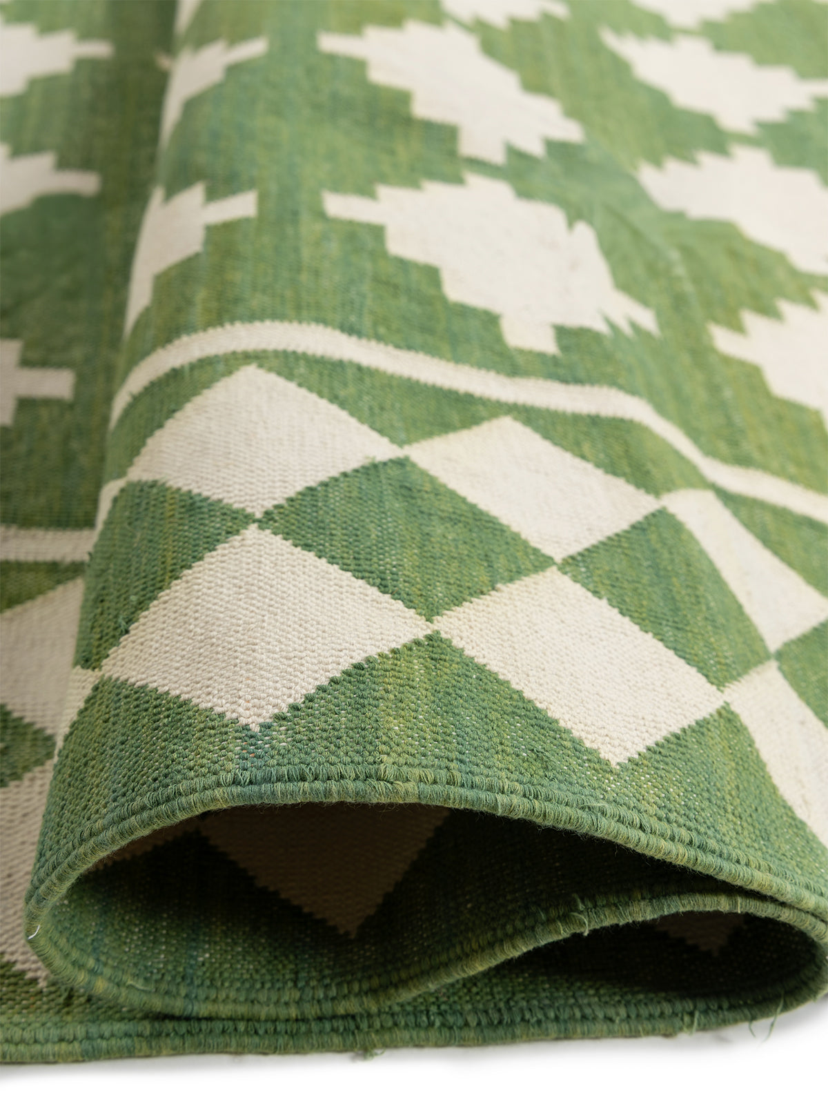 Emerald Echo - additional product view showing the cotton rug
