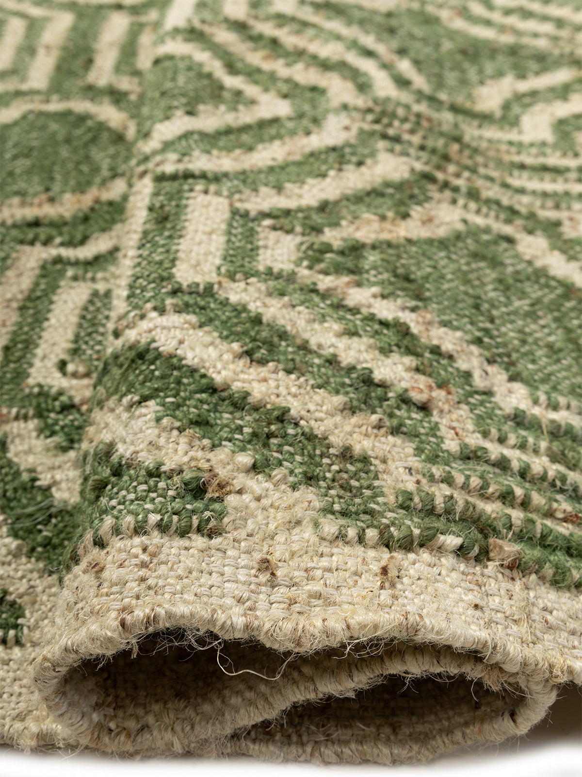 Emerald Trellis Jute Rug - additional product view showing the jute rug