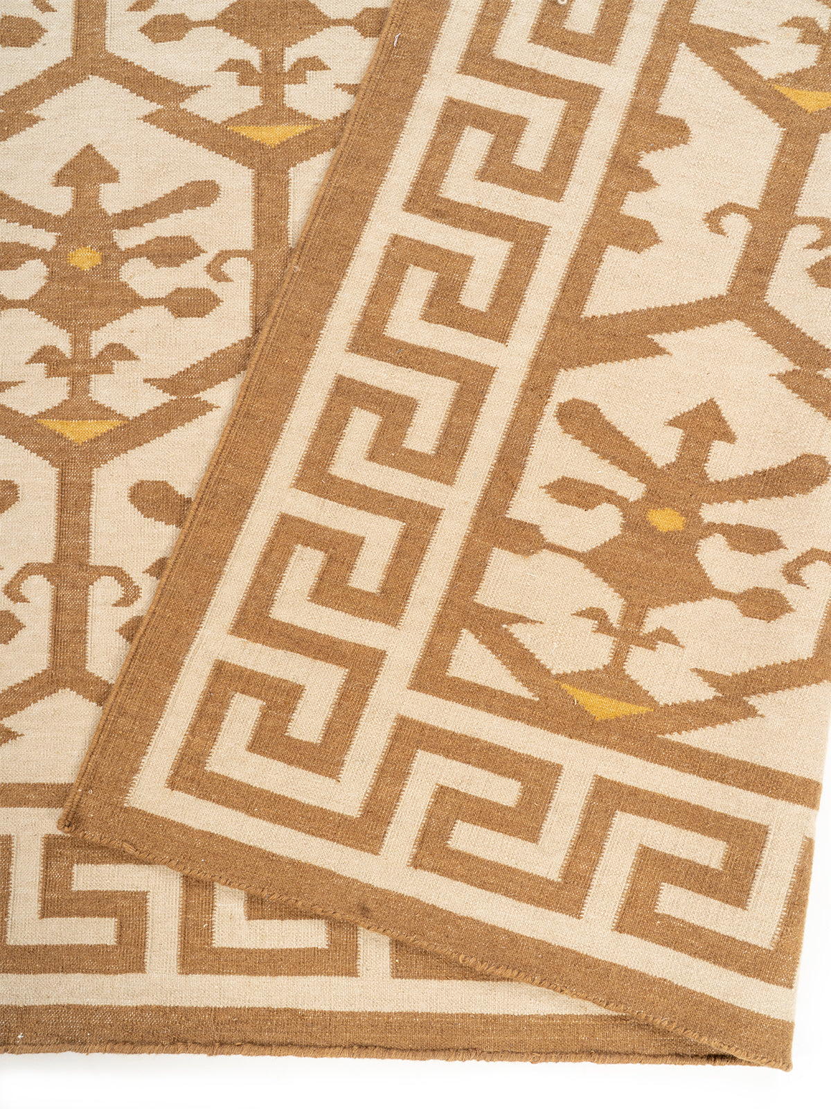 Golden Greek Vine Legacy detail of the traditional motif in wool