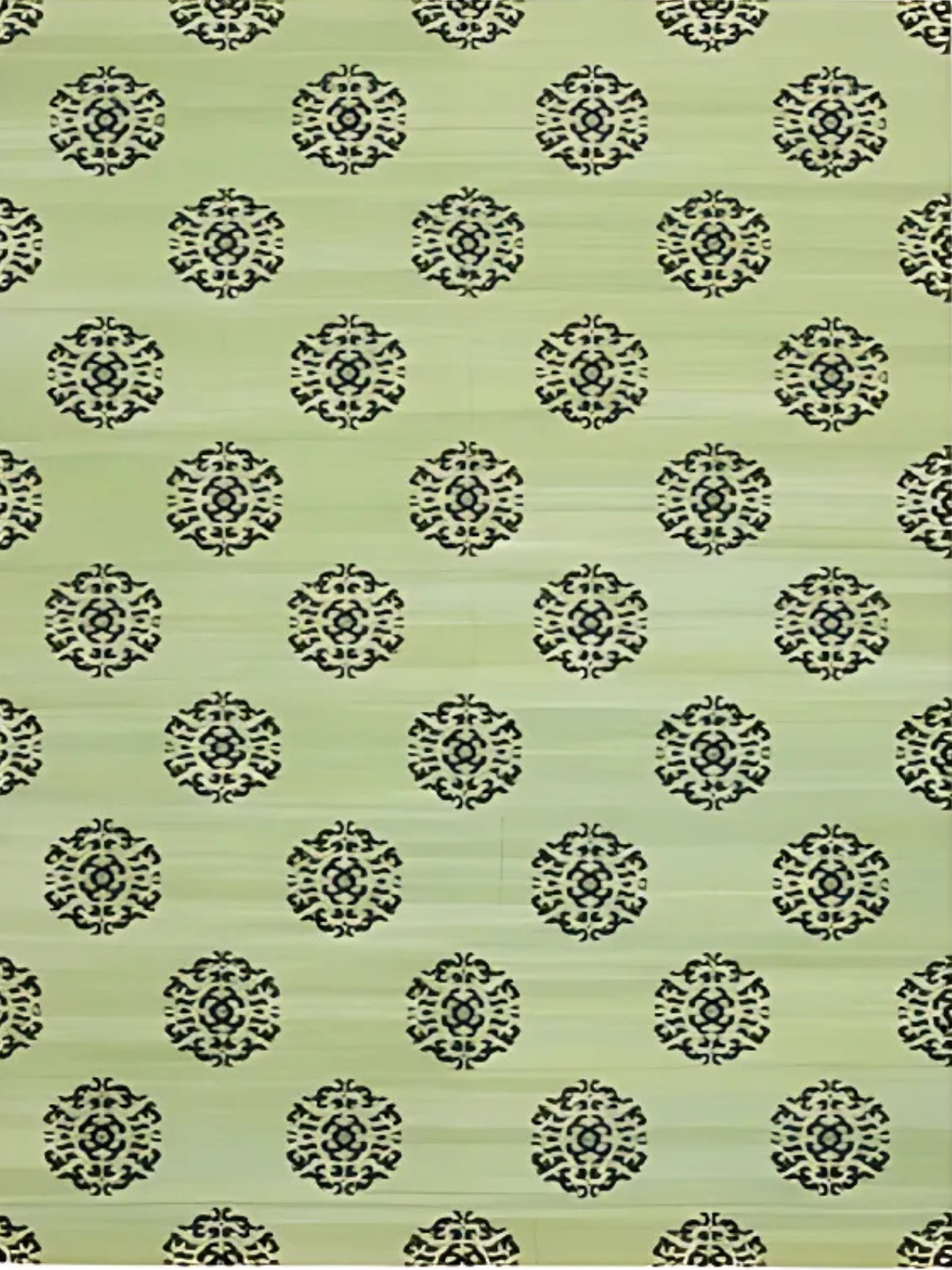 Green Medallion Cotton Rug cotton rug in green tones