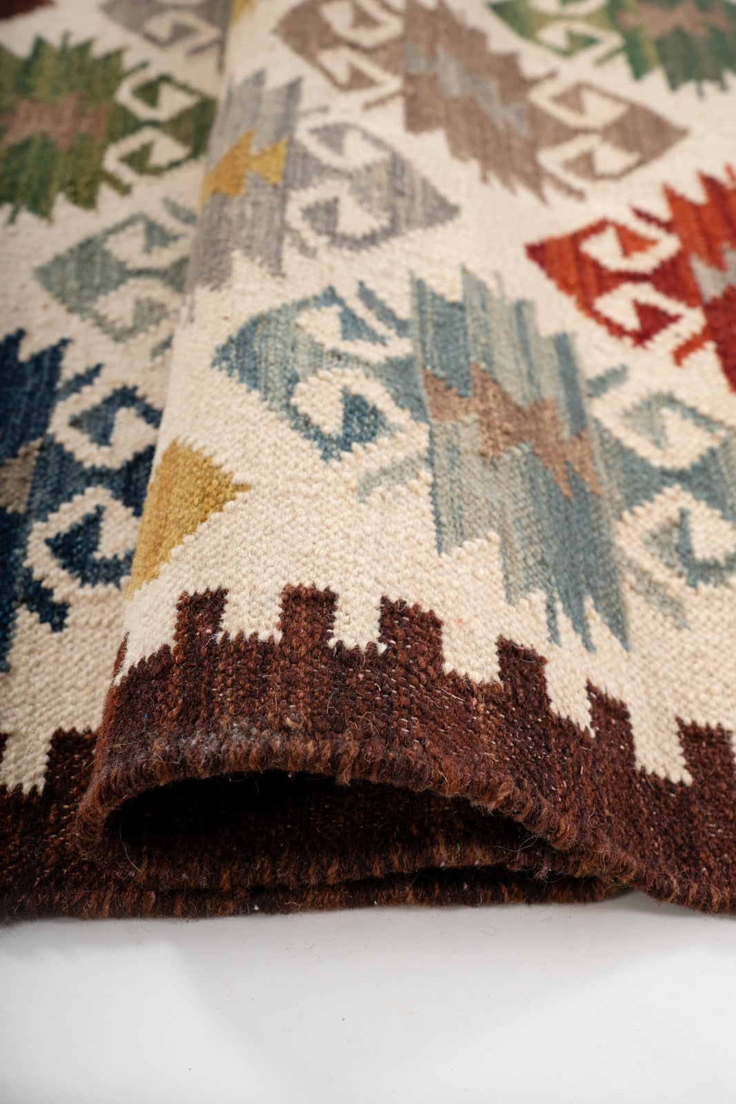 Harvest Mosaic Wool Rug - additional product view showing the wool rug