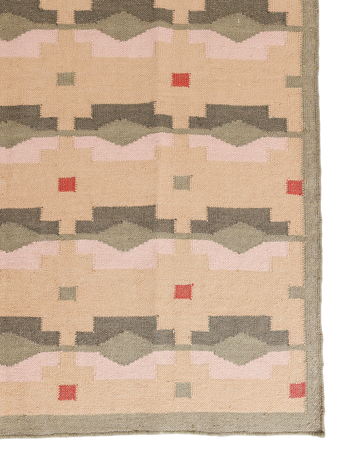 Horizon Flatweave Rug wool rug styled in a living room interior