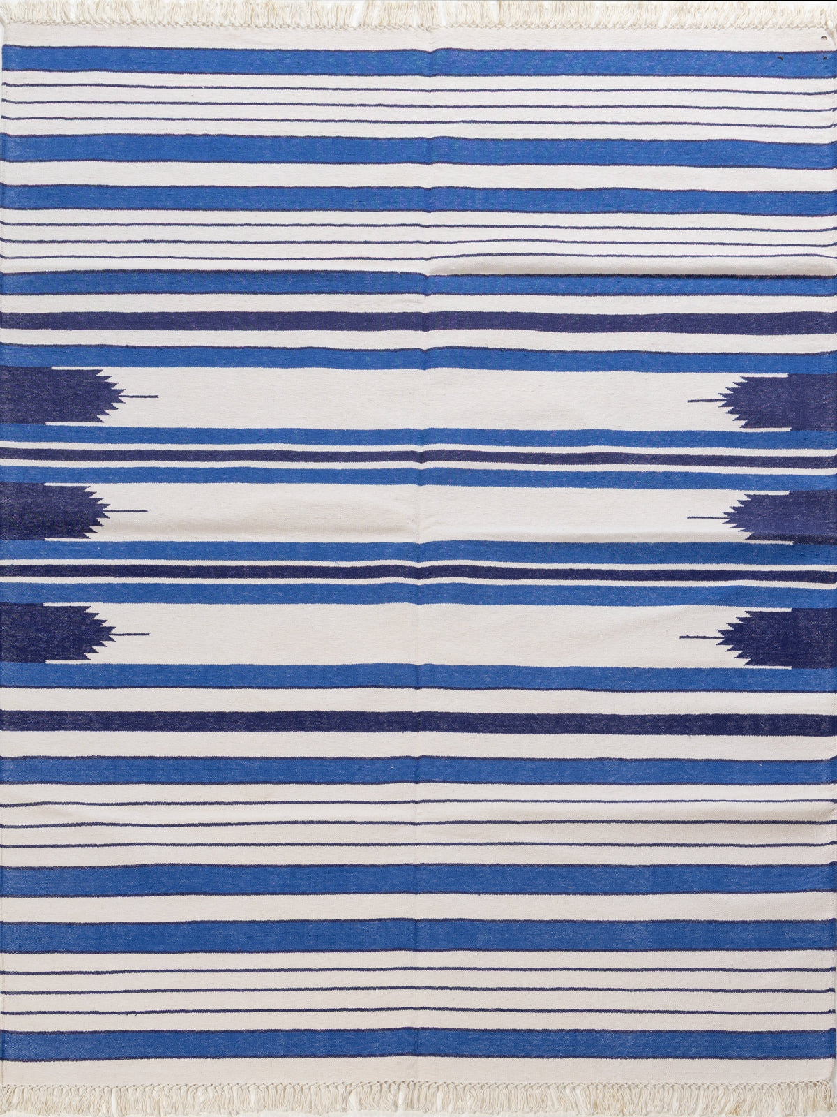 Indigo Breeze Kilim Rug cotton rug in blue tones