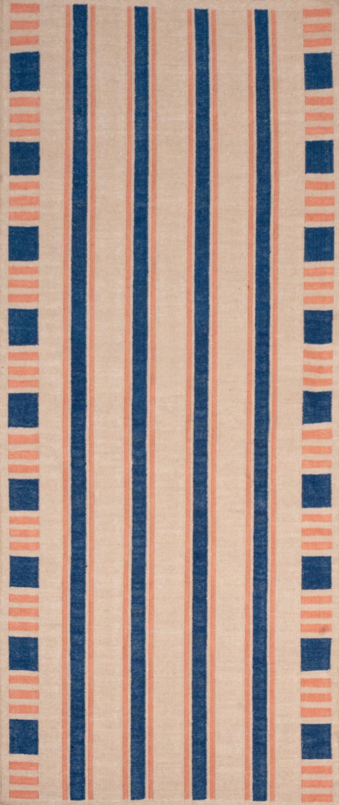 Indigo Stripes Wool Runner in wool