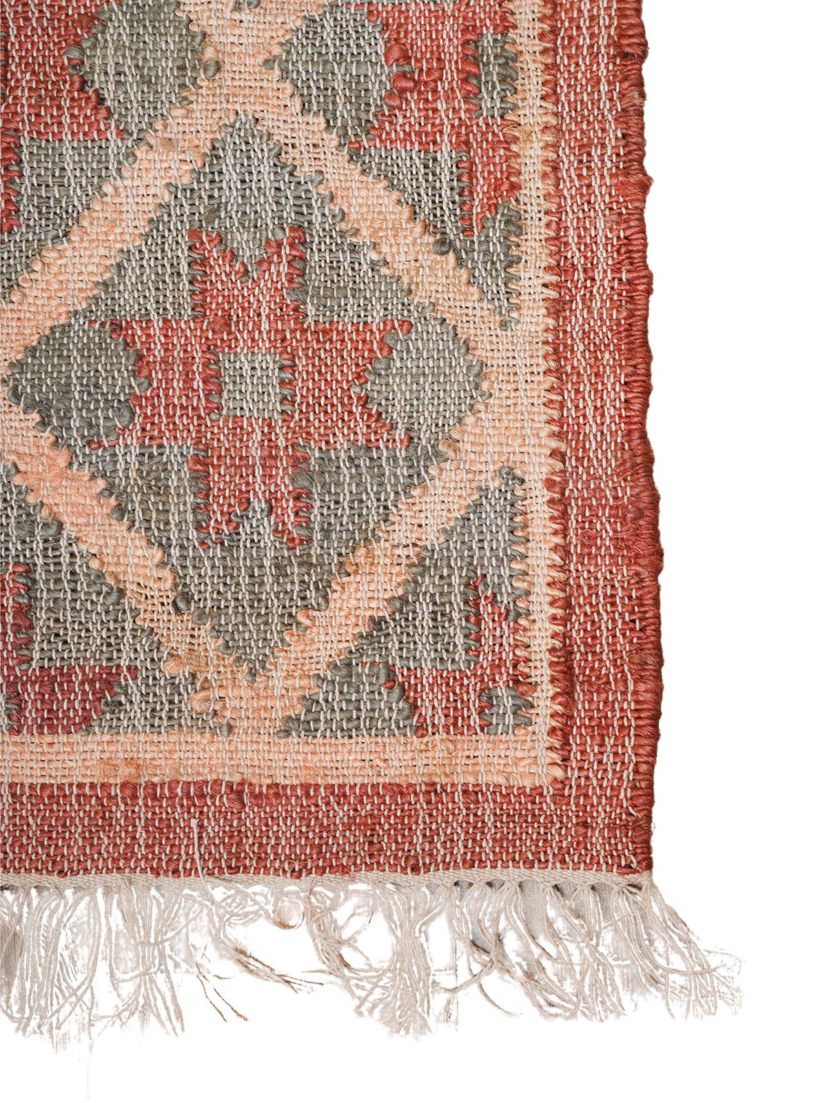 Jute Kilim Ruby Rug jute rug styled in a living room interior