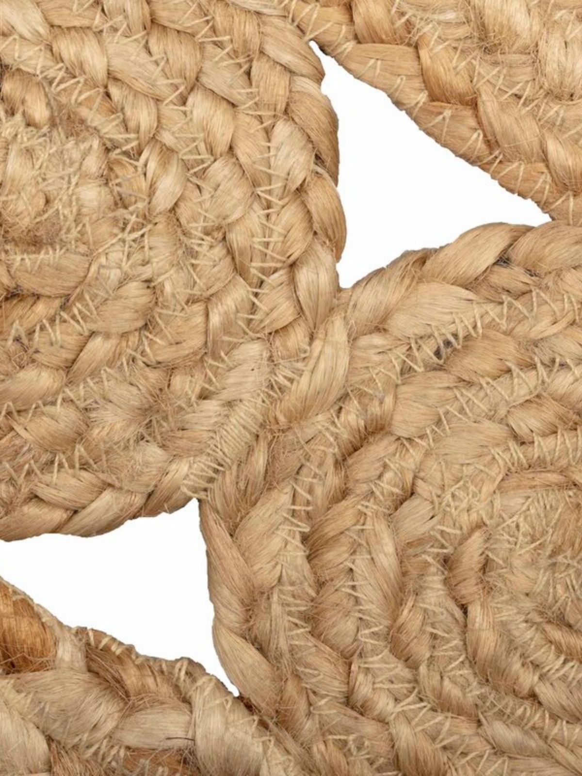 Kidal natural jute braided oval rug close-up showing the jute weave and surface texture